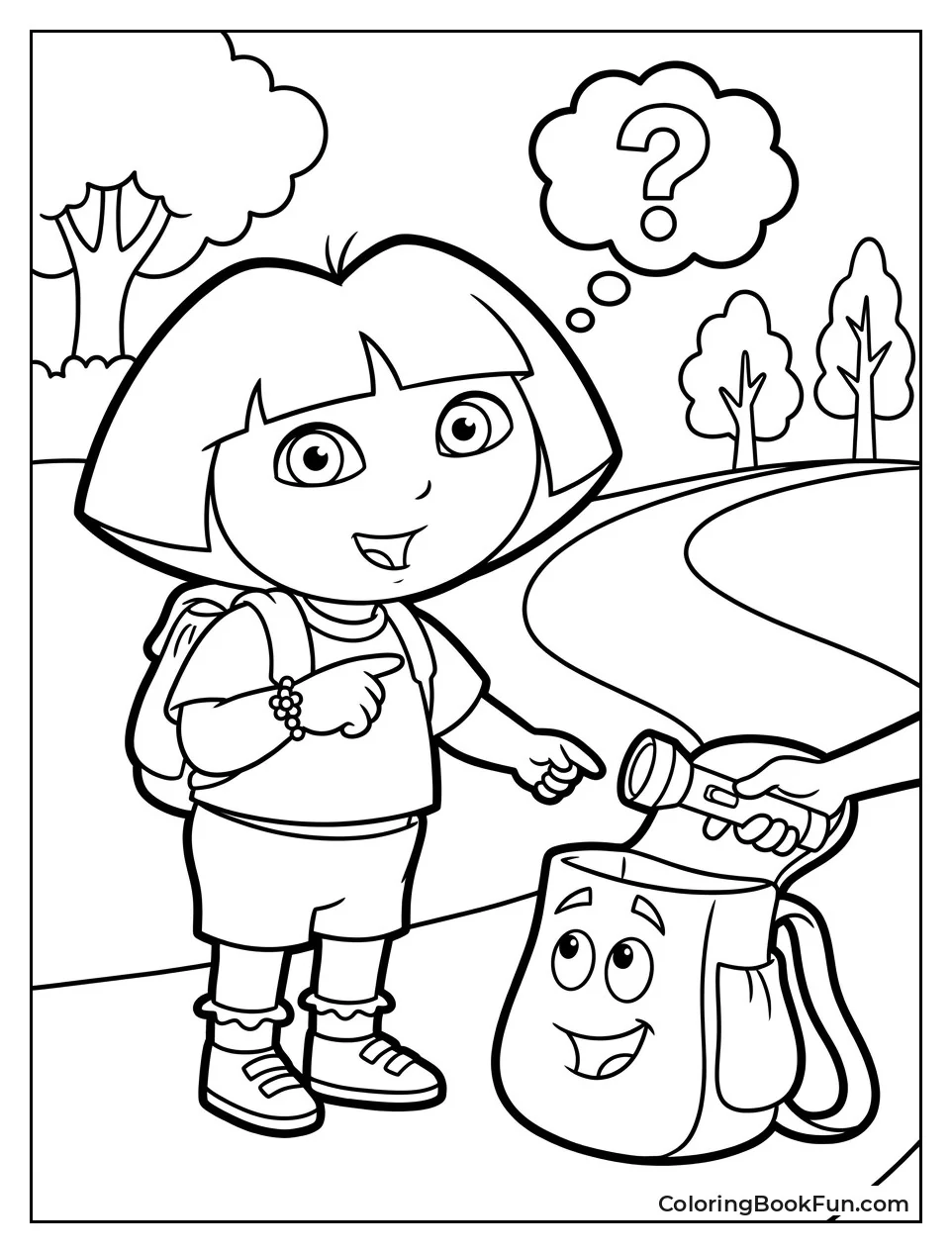 Backpack Helps Dora with Tool