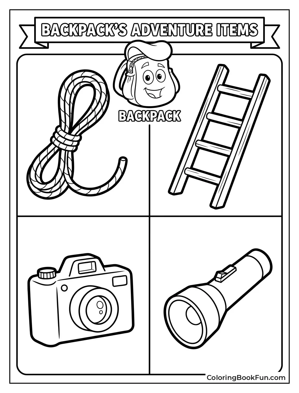 Collection of Backpack Adventure Tools