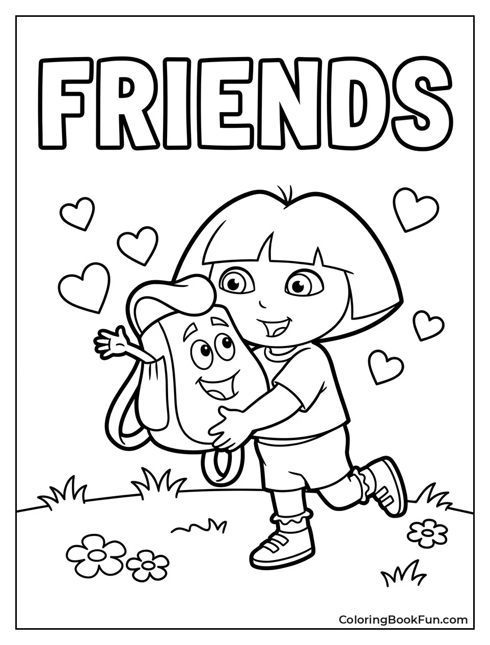 Dora Hugs Backpack with Thanks