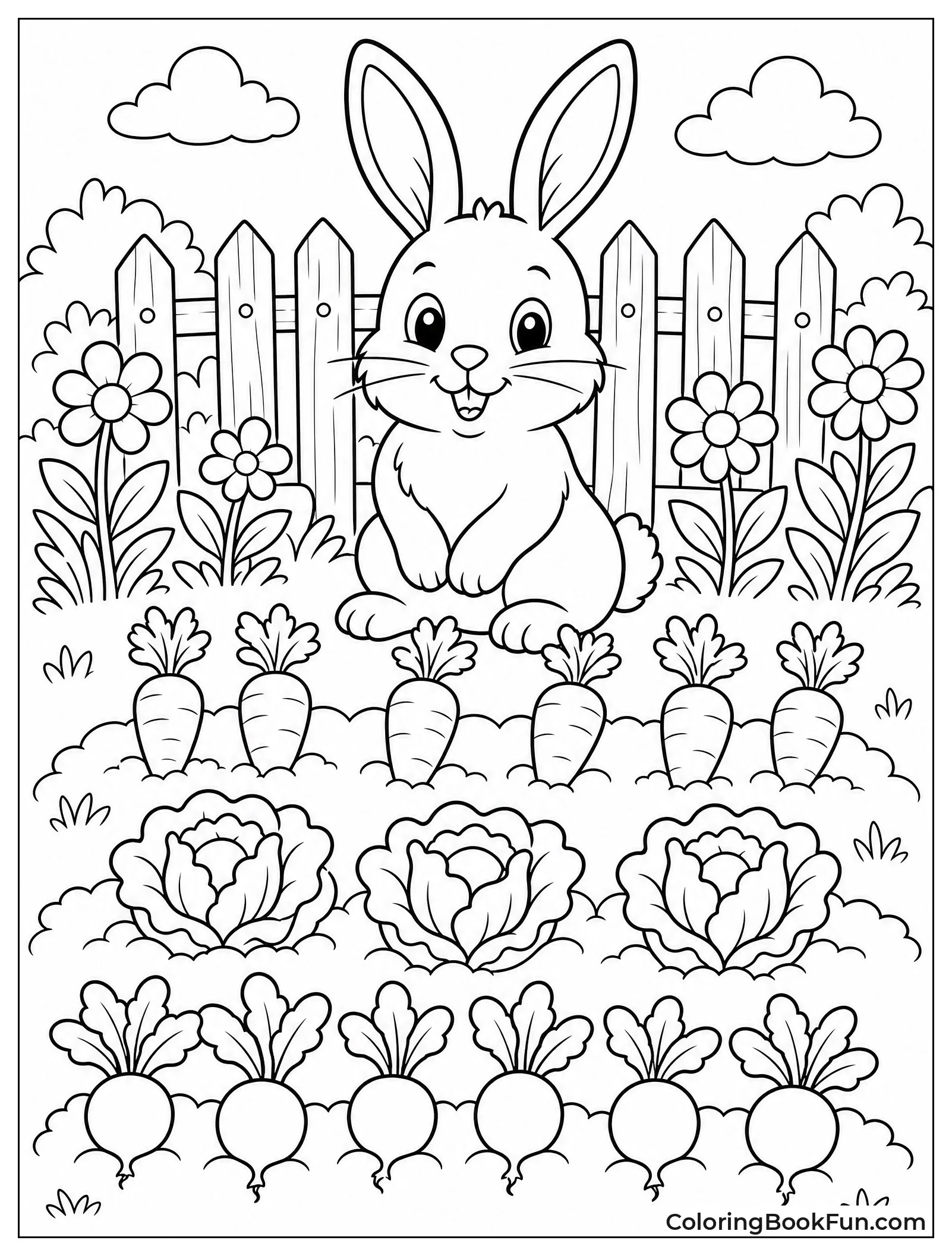 Rabbit in Backyard Garden