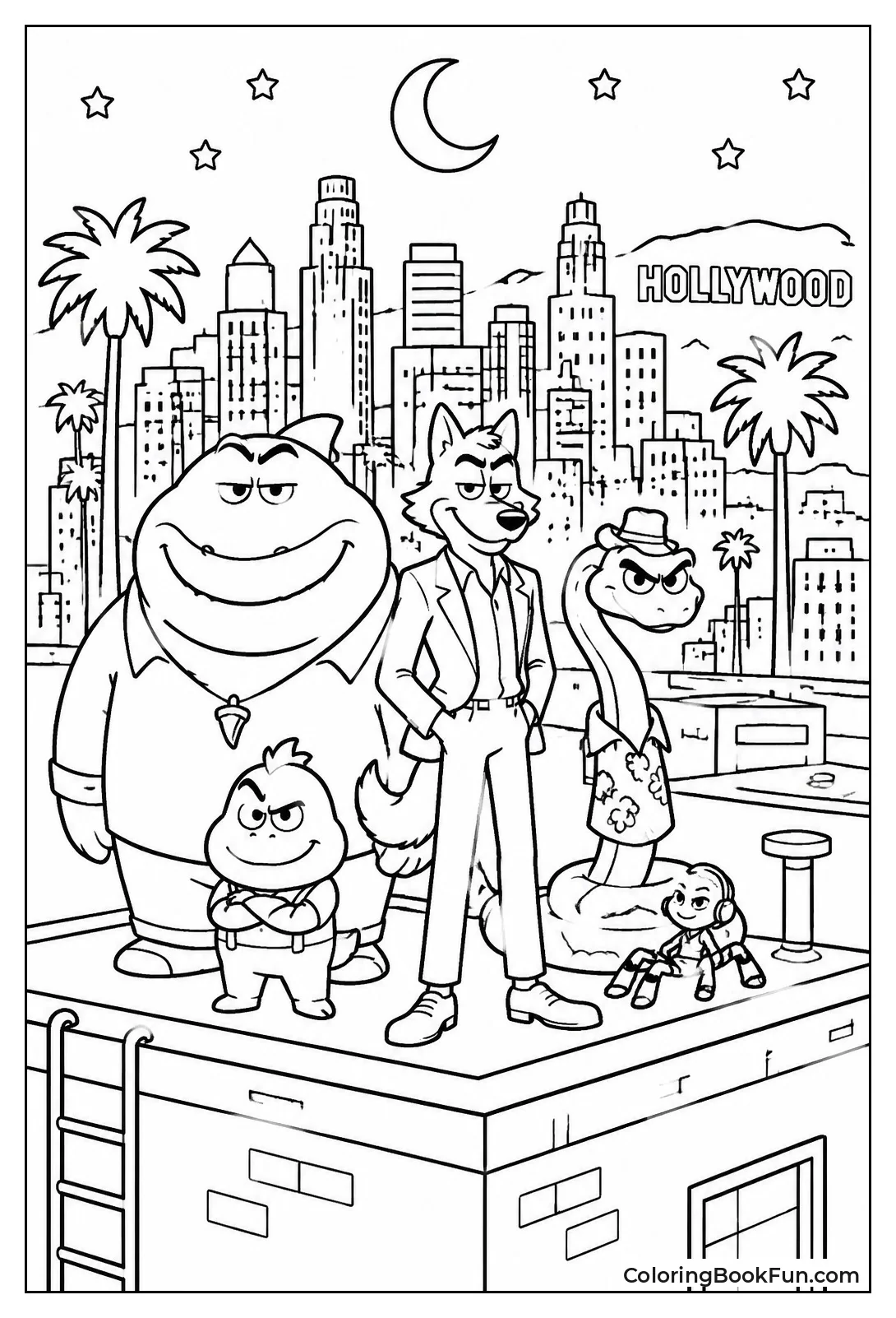 Bad Guys Stand as City Silhouettes