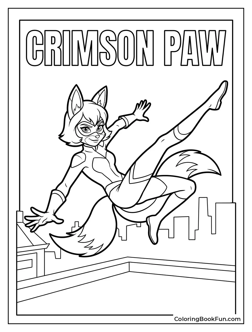 Fox Leaps in Sleek Black Suit