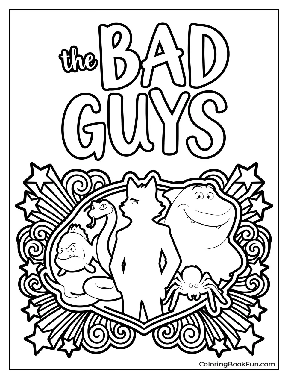 Bold Bad Guys Logo With Stars