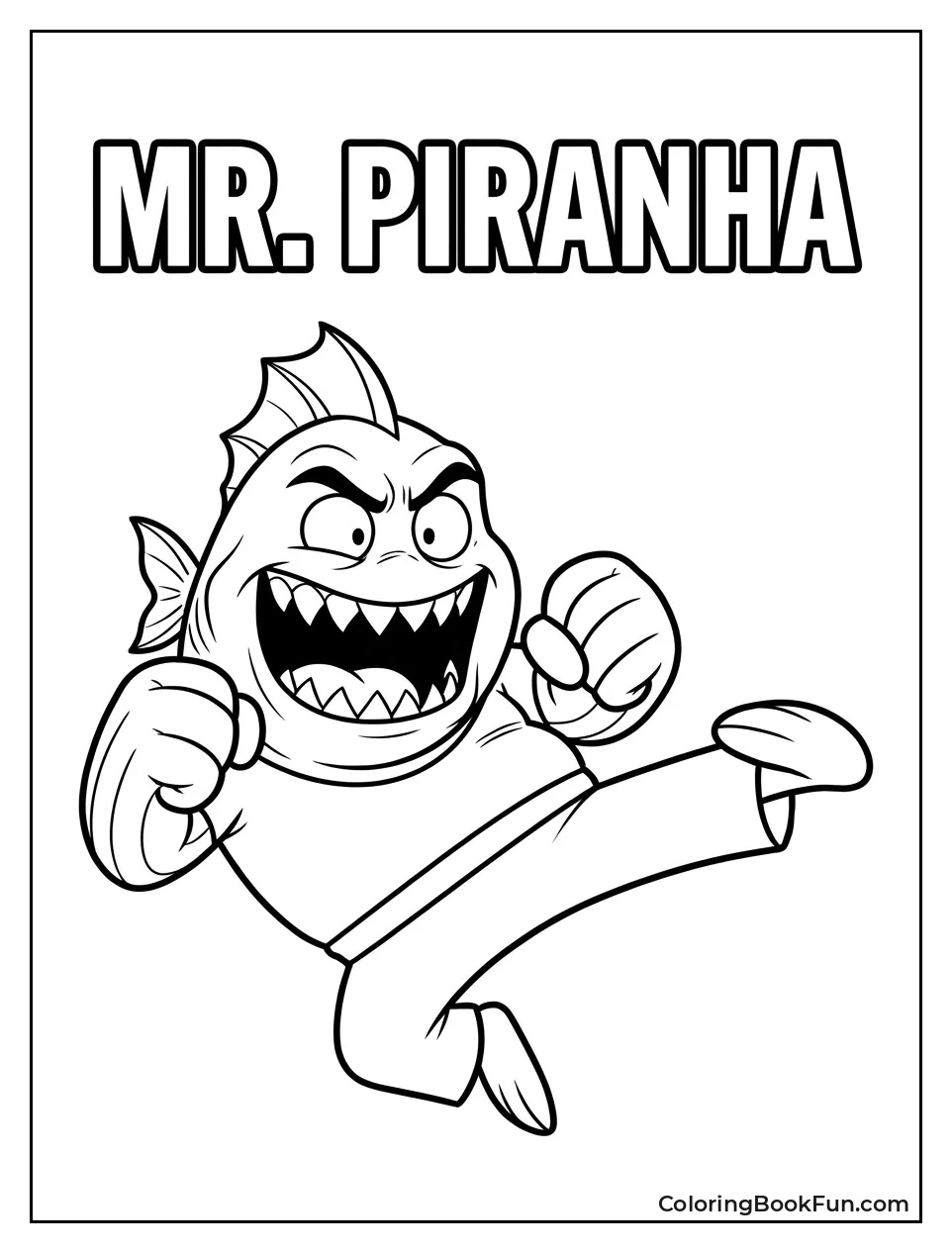 Piranha Kicks With Fins Up