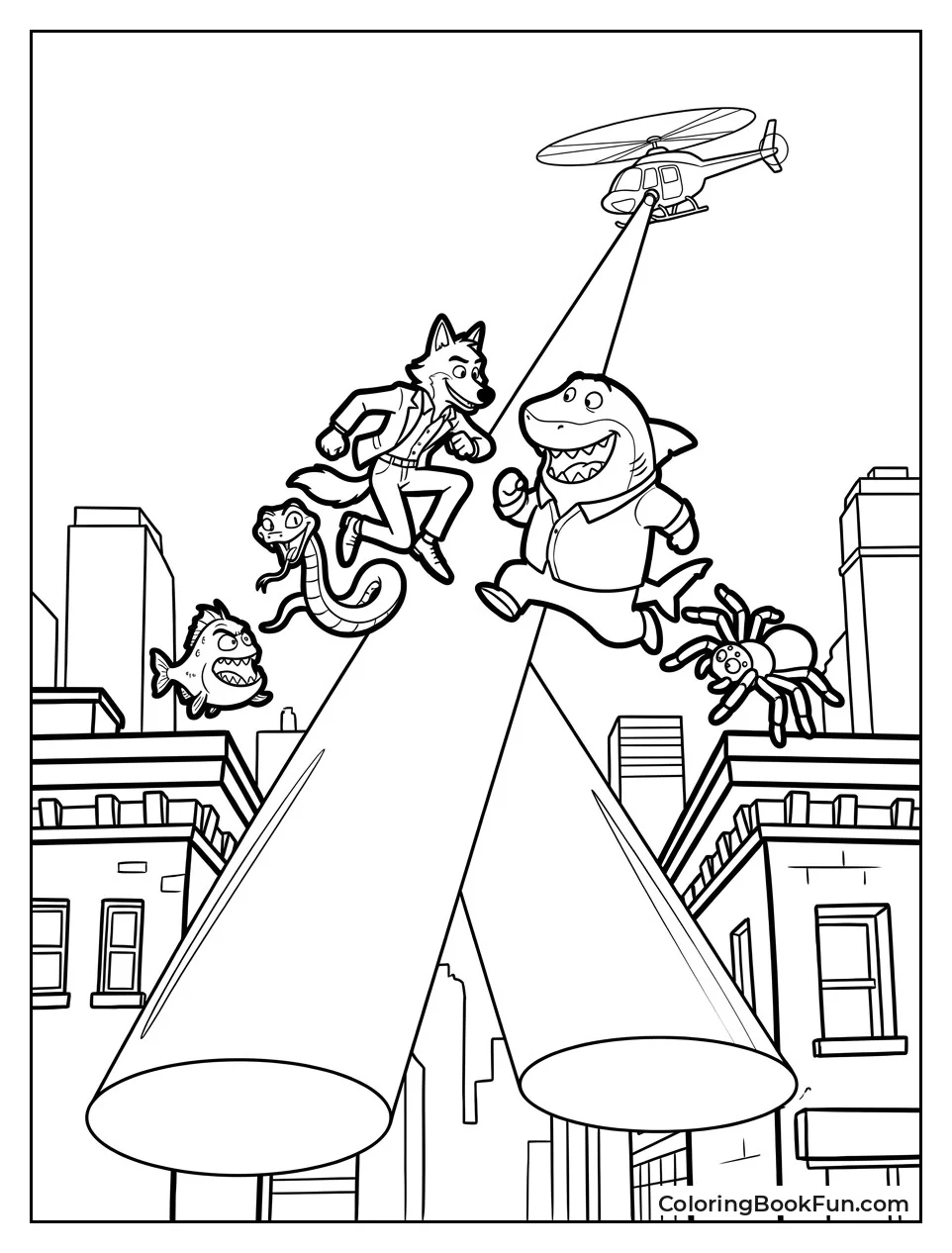 Crew Jumps Rooftops at Night