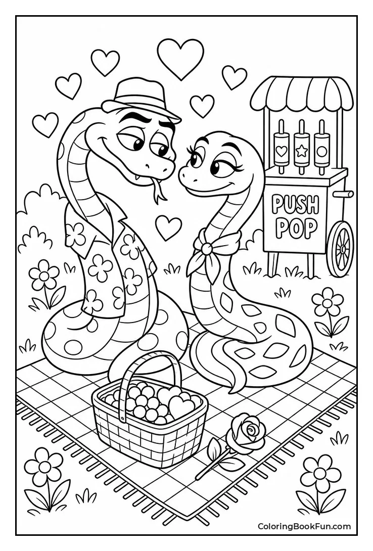 Snake Shares Picnic With Susan