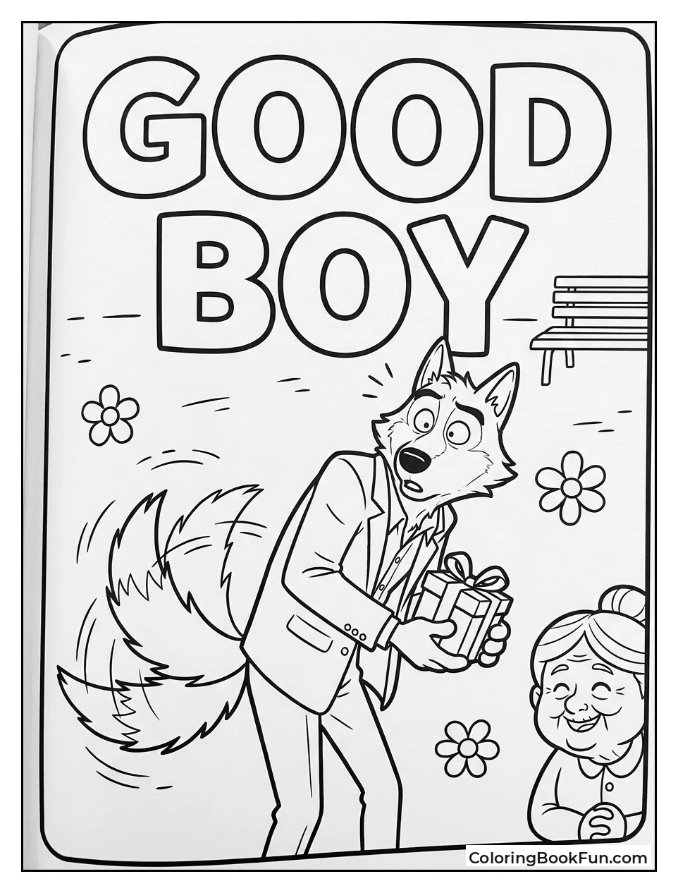 Wolf Wags Tail After Good Deed