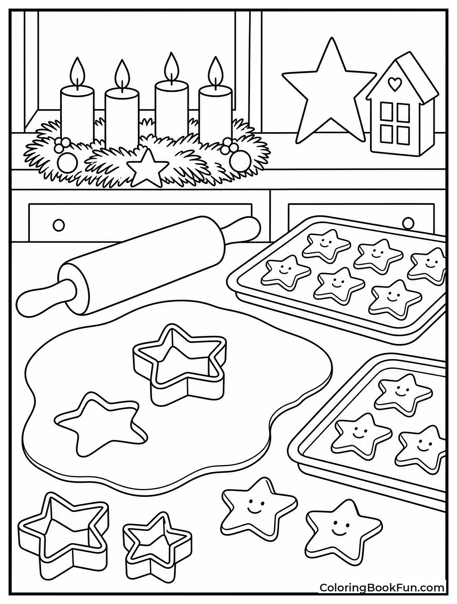 Baking Star Shaped Advent Cookies