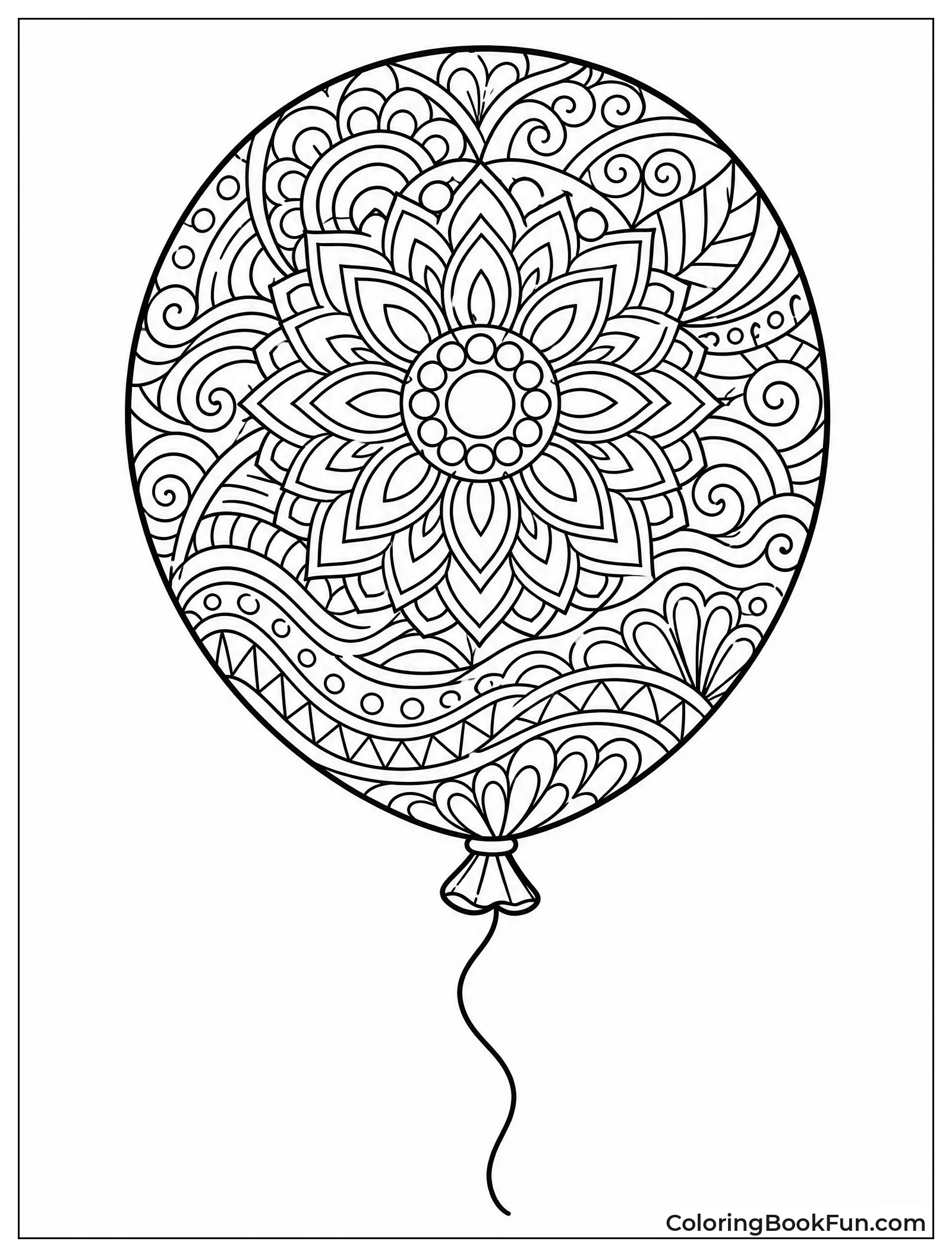 Balloon with Intricate Mandala Patterns