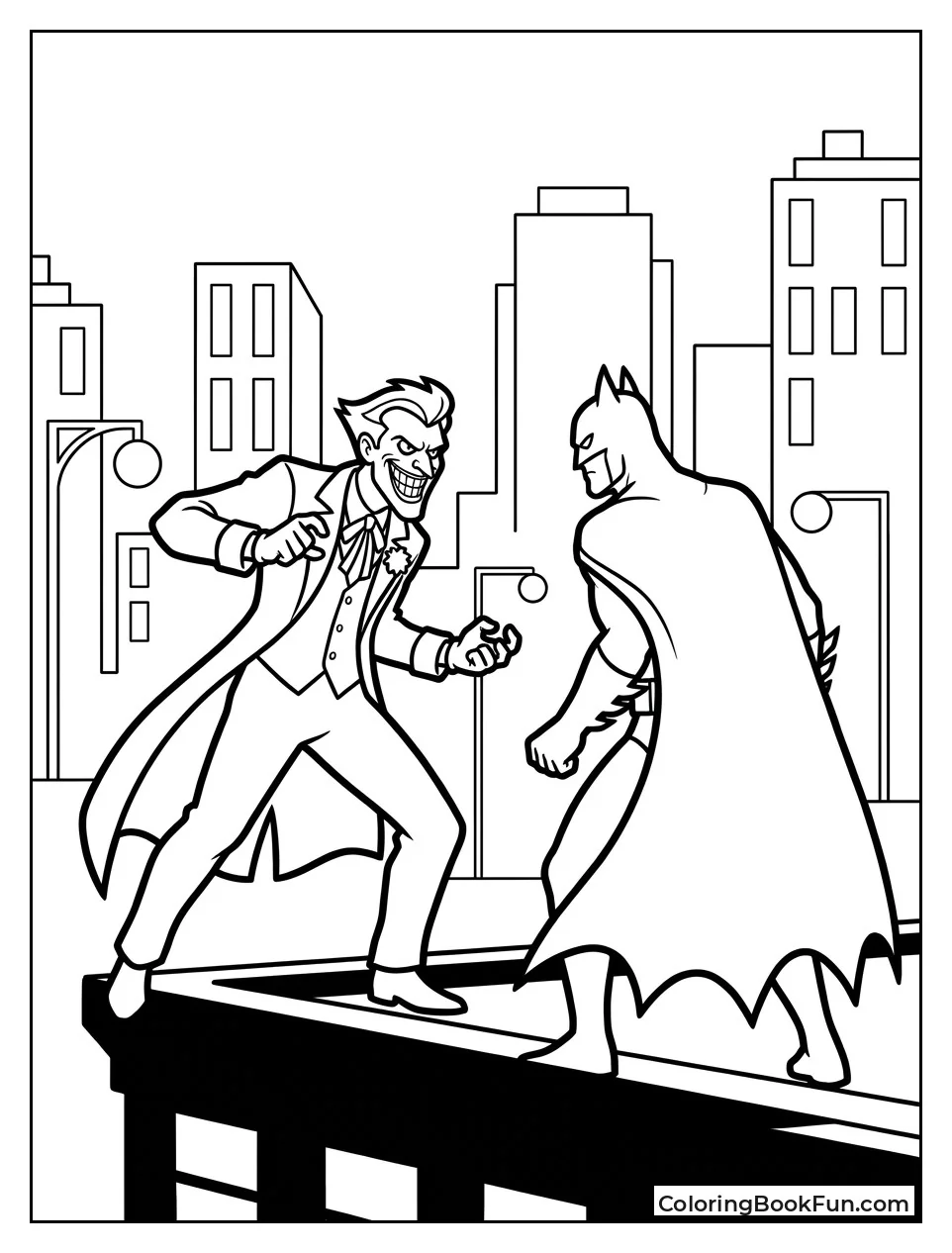Joker Faces Batman On Rooftop