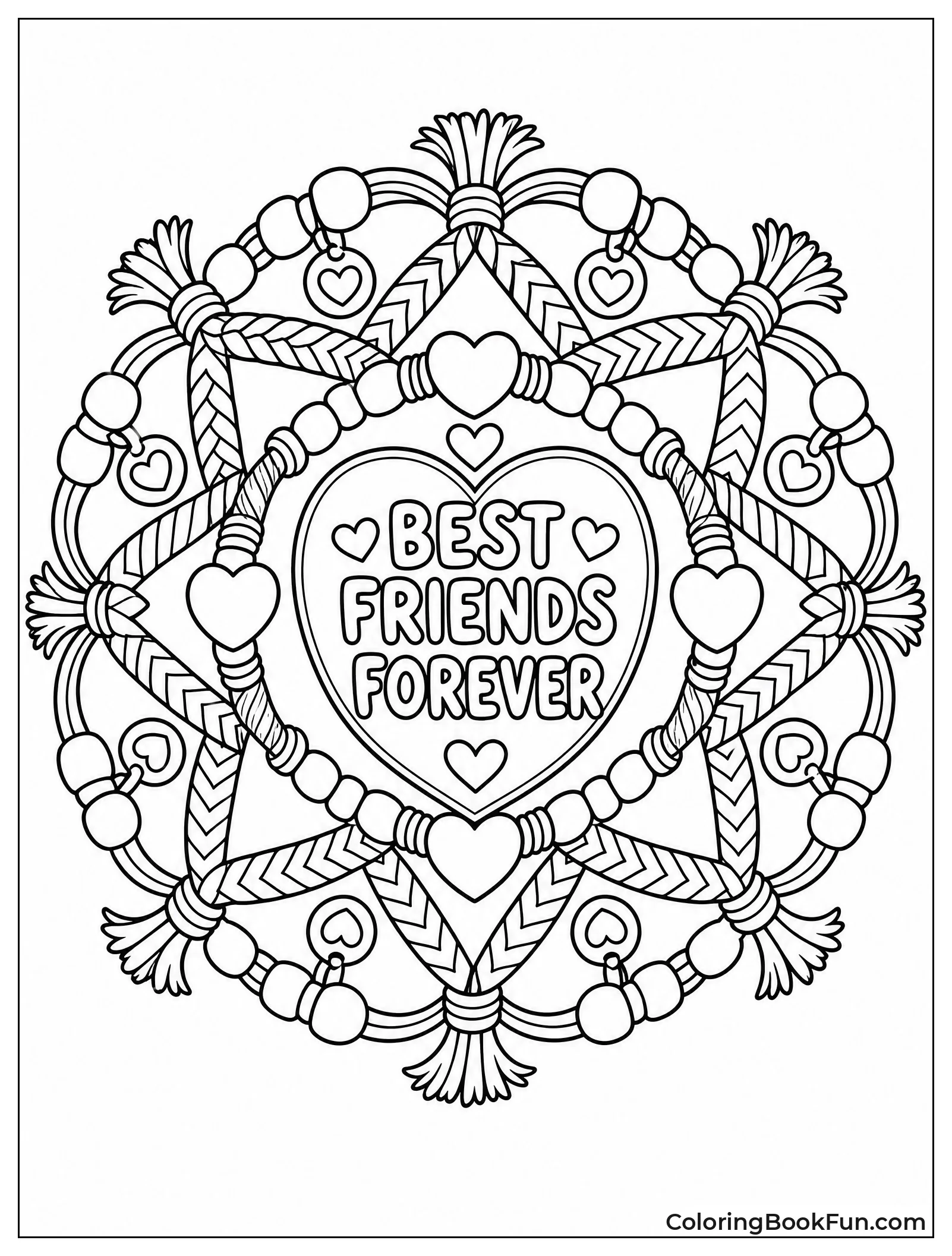 Mandala Made of Friendship Bracelets