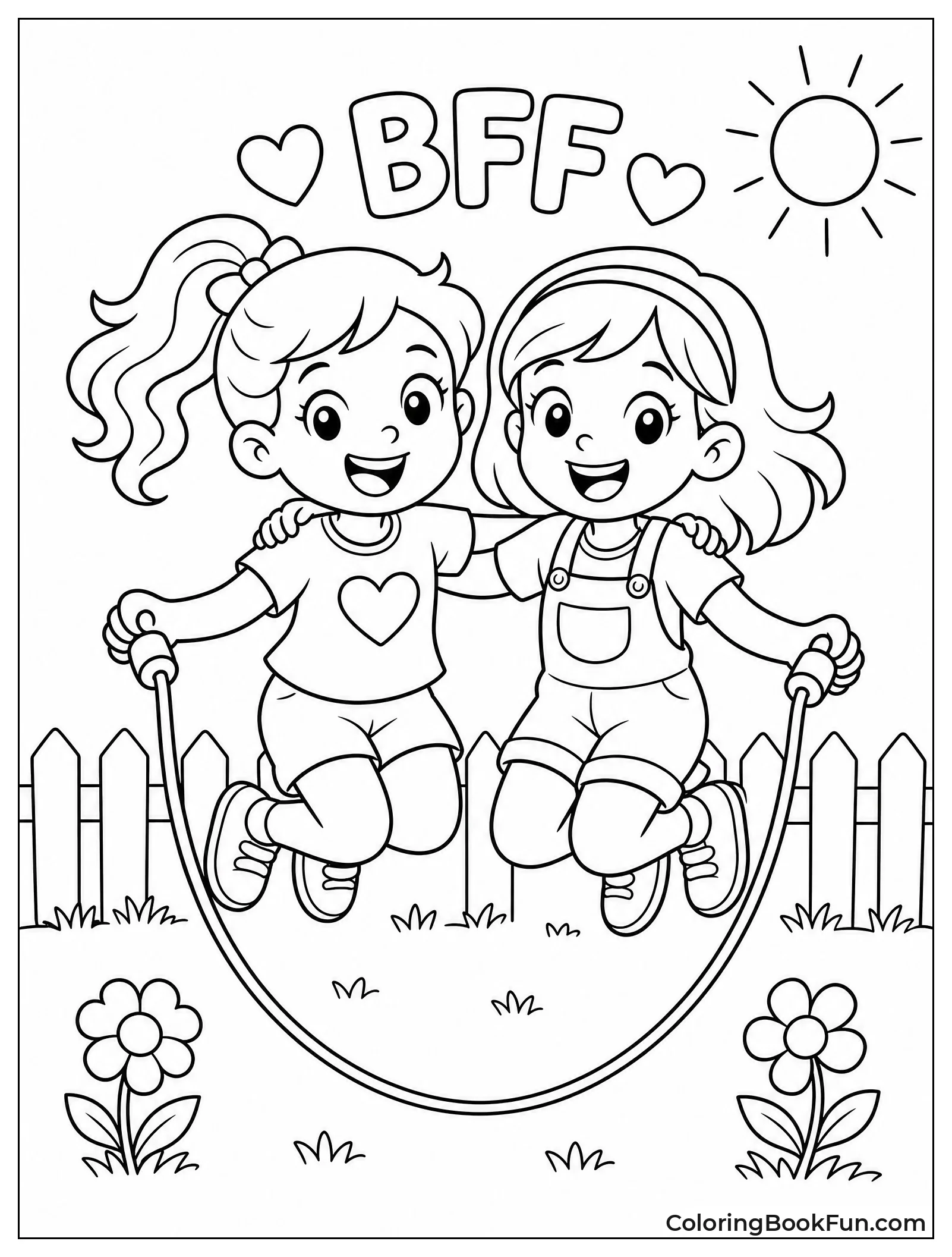 Friends Jump Rope in Backyard