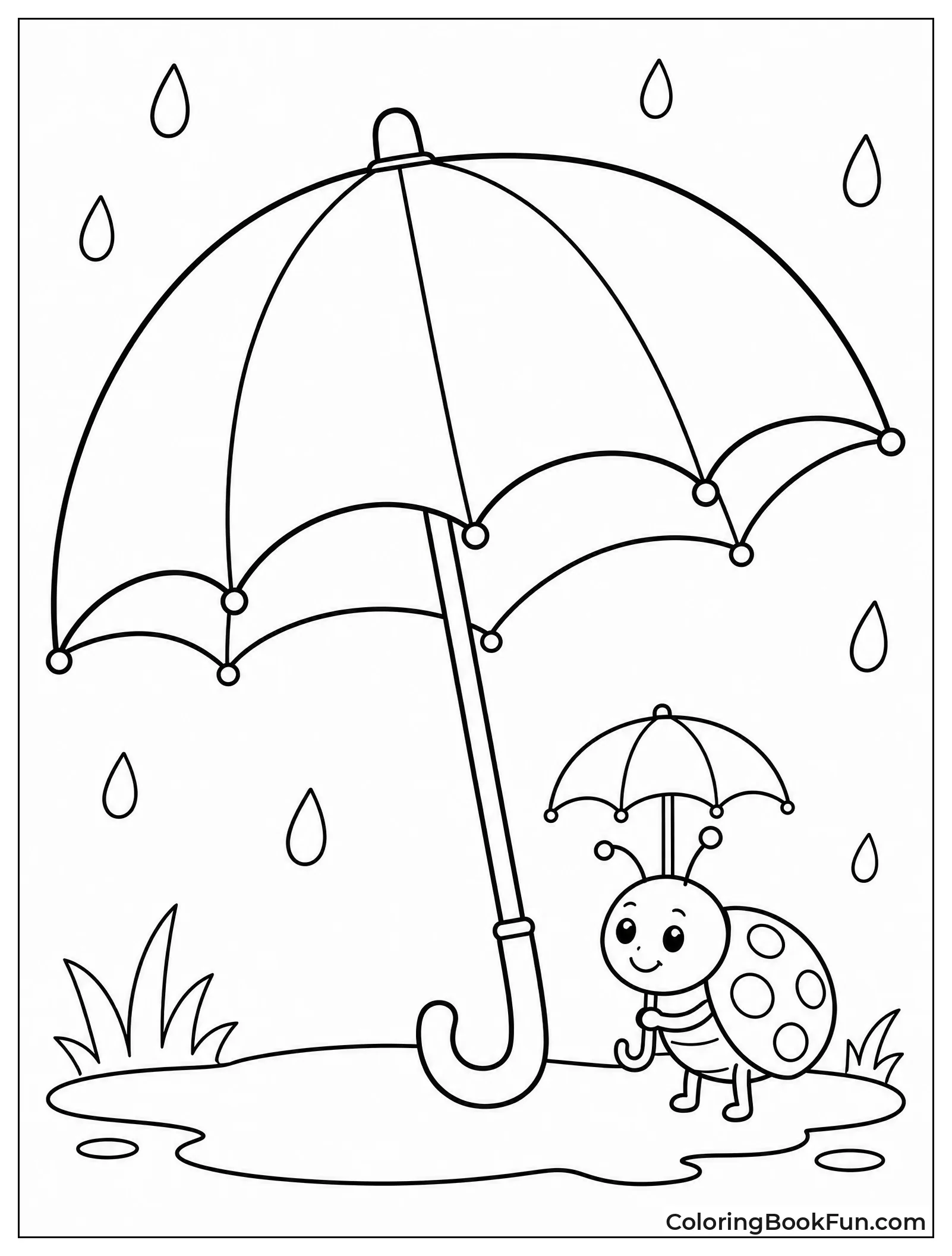 Big Umbrella Shelters Tiny Ladybug Umbrella