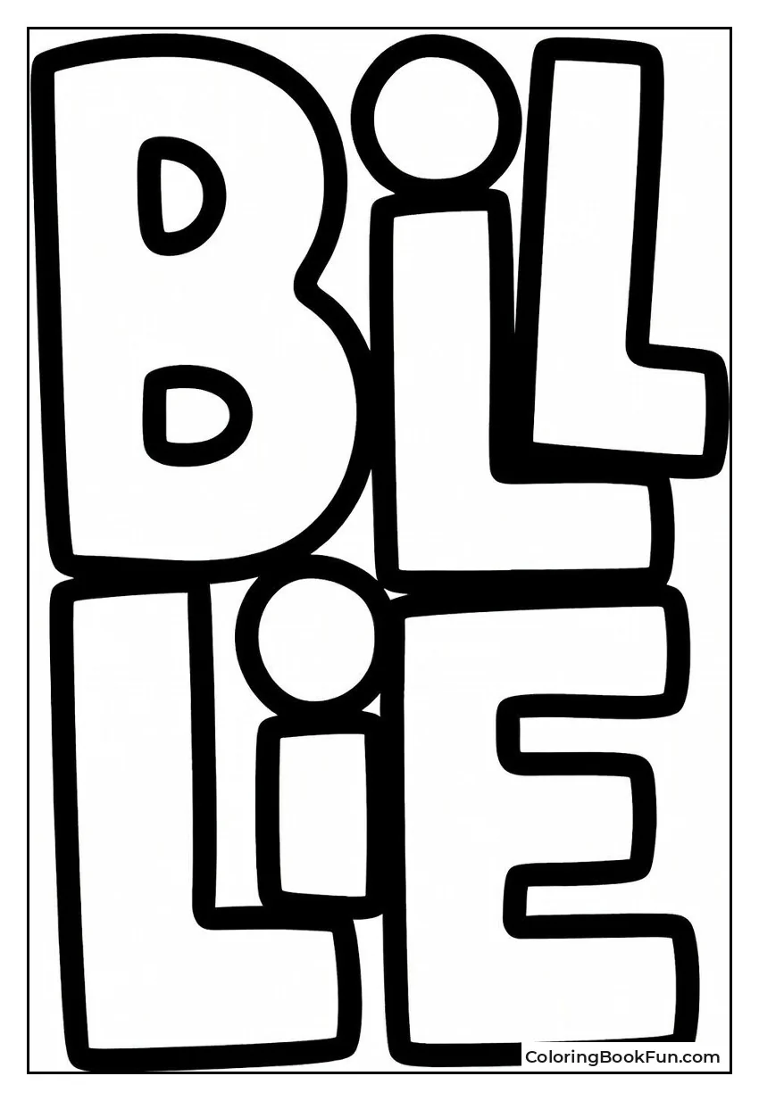 Simple Blohsh Logo to Color
