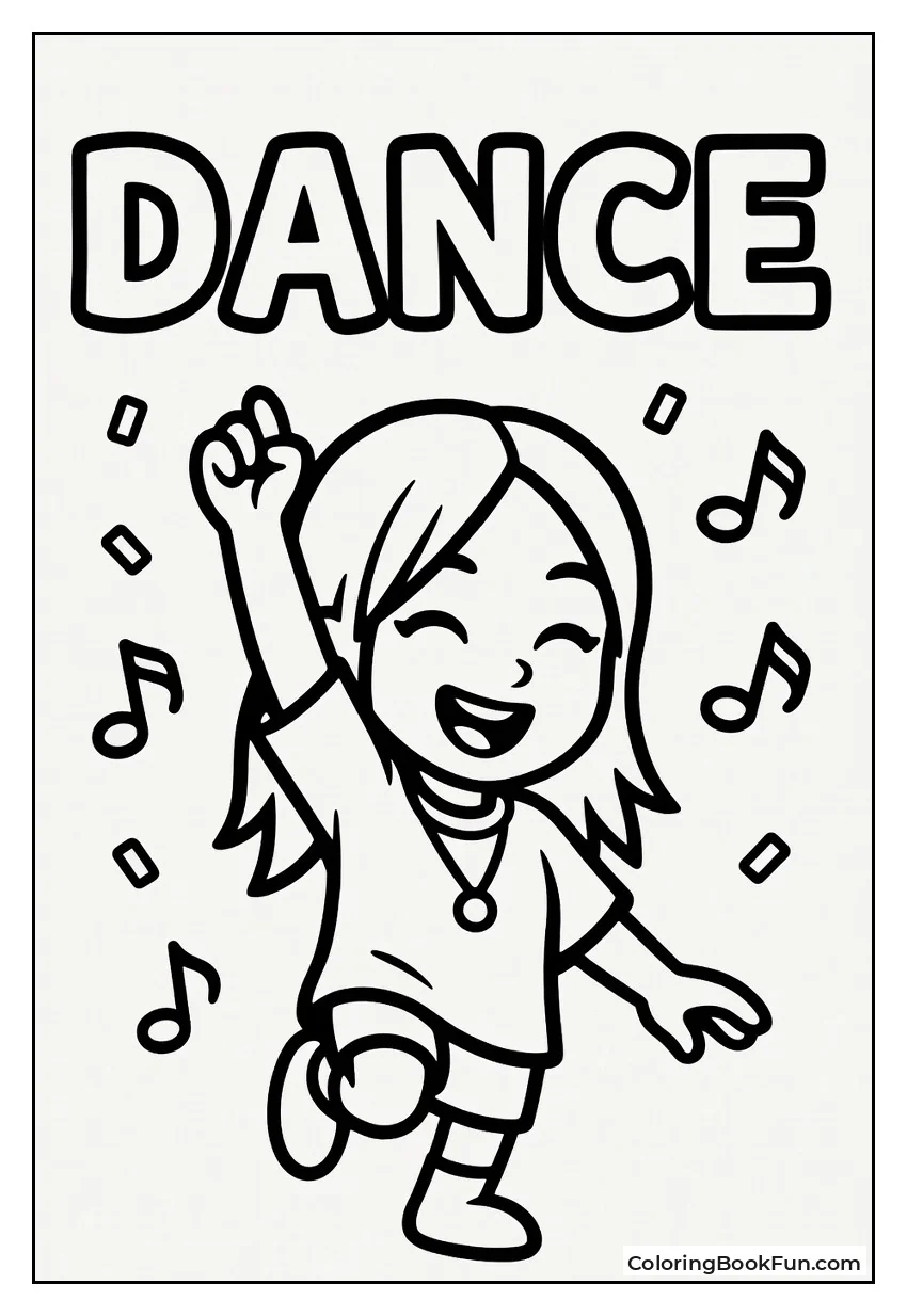 Cartoon Billie Dancing Happily