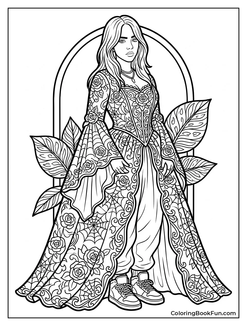 Billie Wearing a Gothic Gown