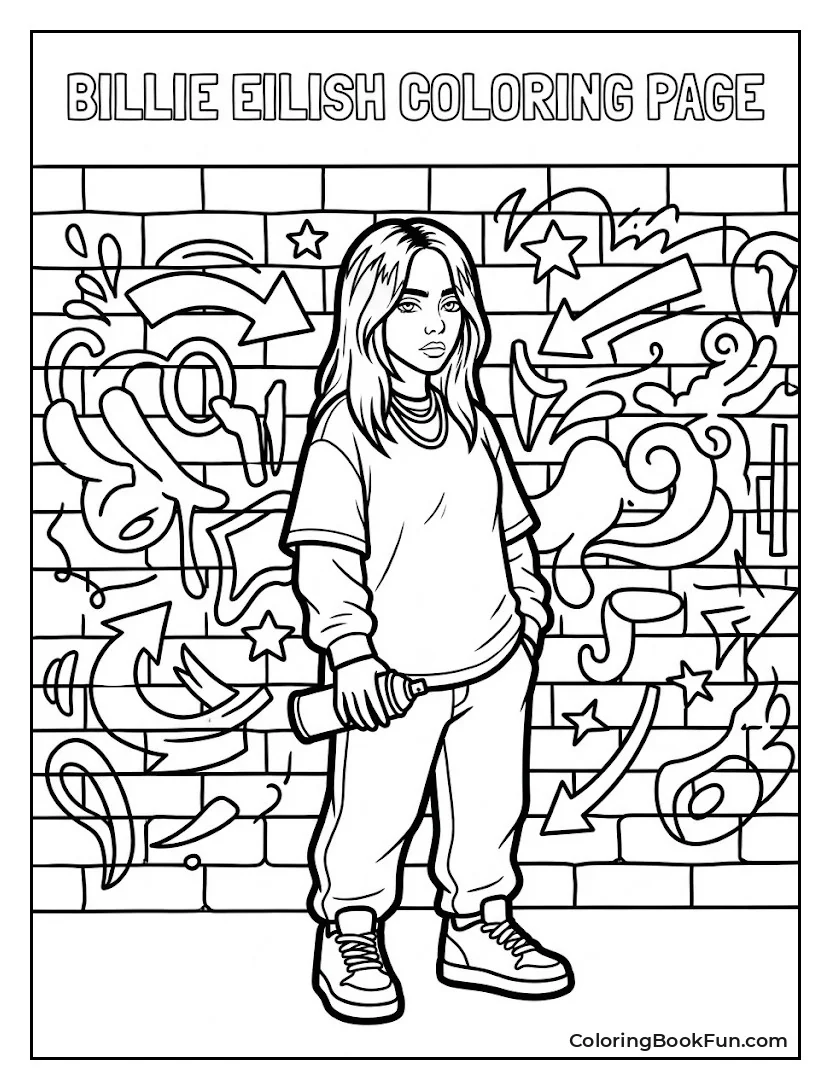 Billie Painting a Graffiti Wall