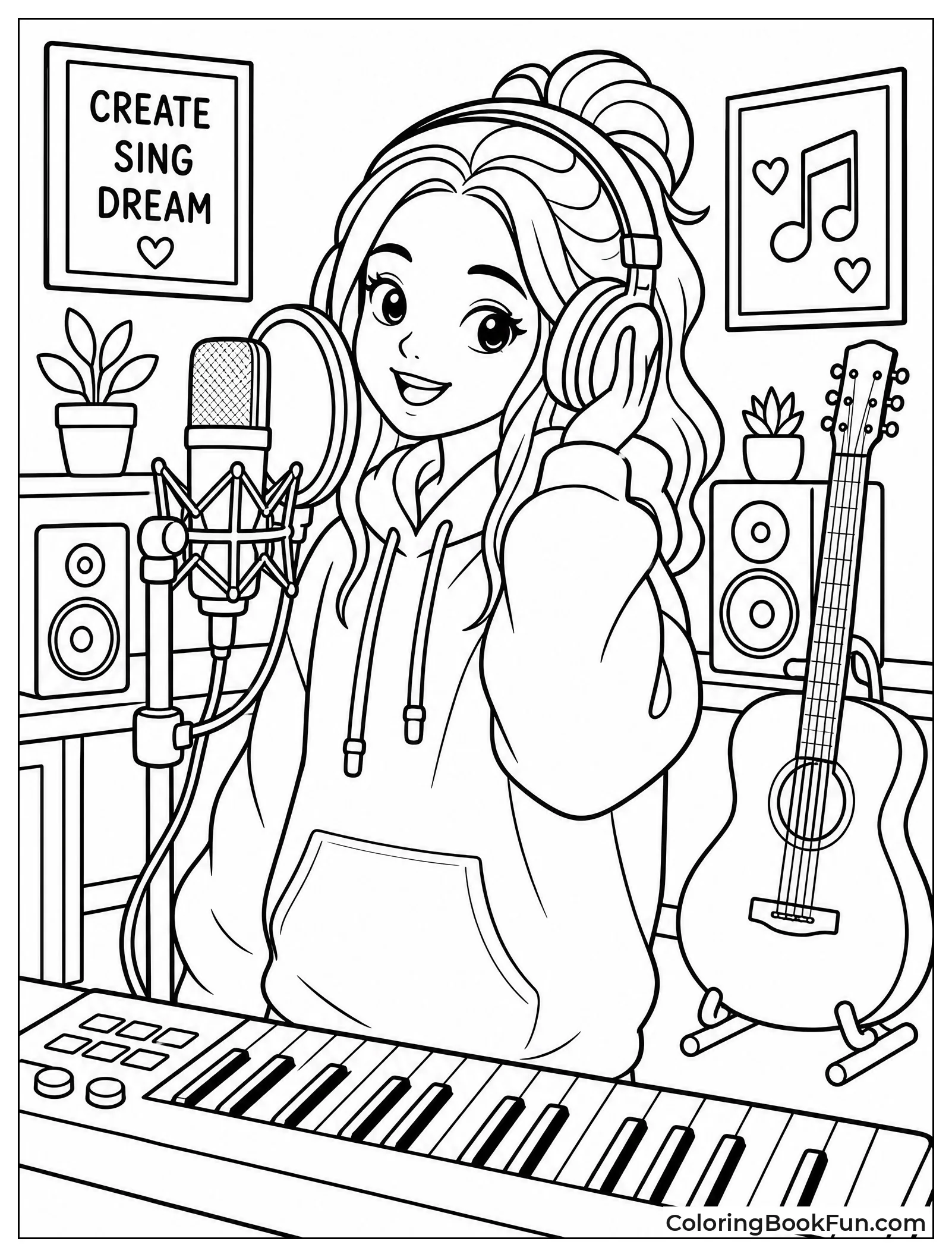 Billie Recording in Cozy Studio