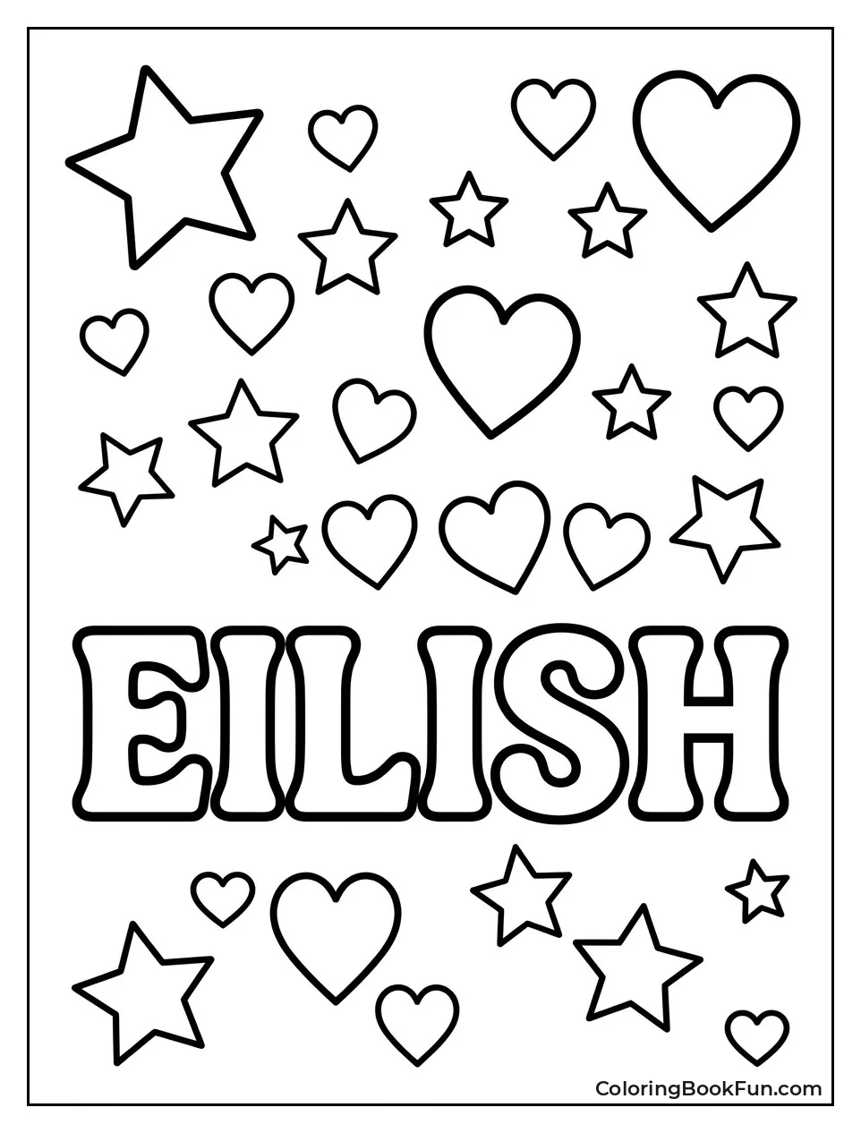 Bubble Letters of Billie Name