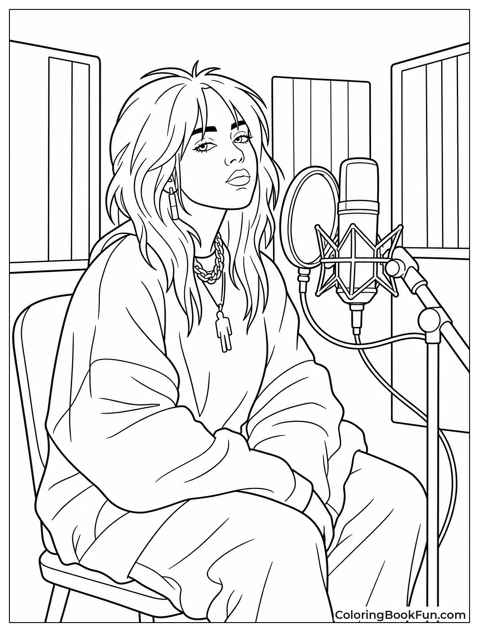 Billie in Recording Studio Booth