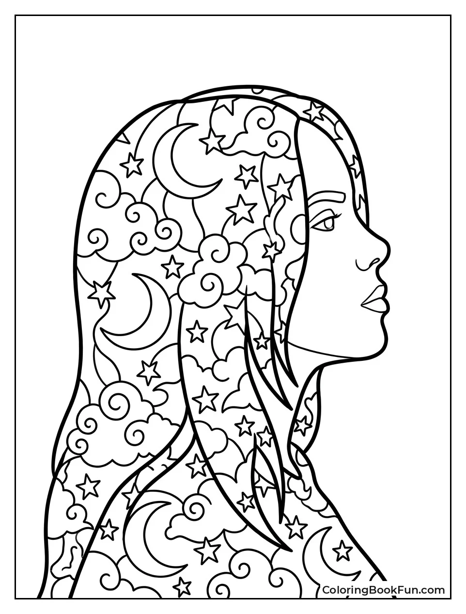 Billie Silhouette with Stars