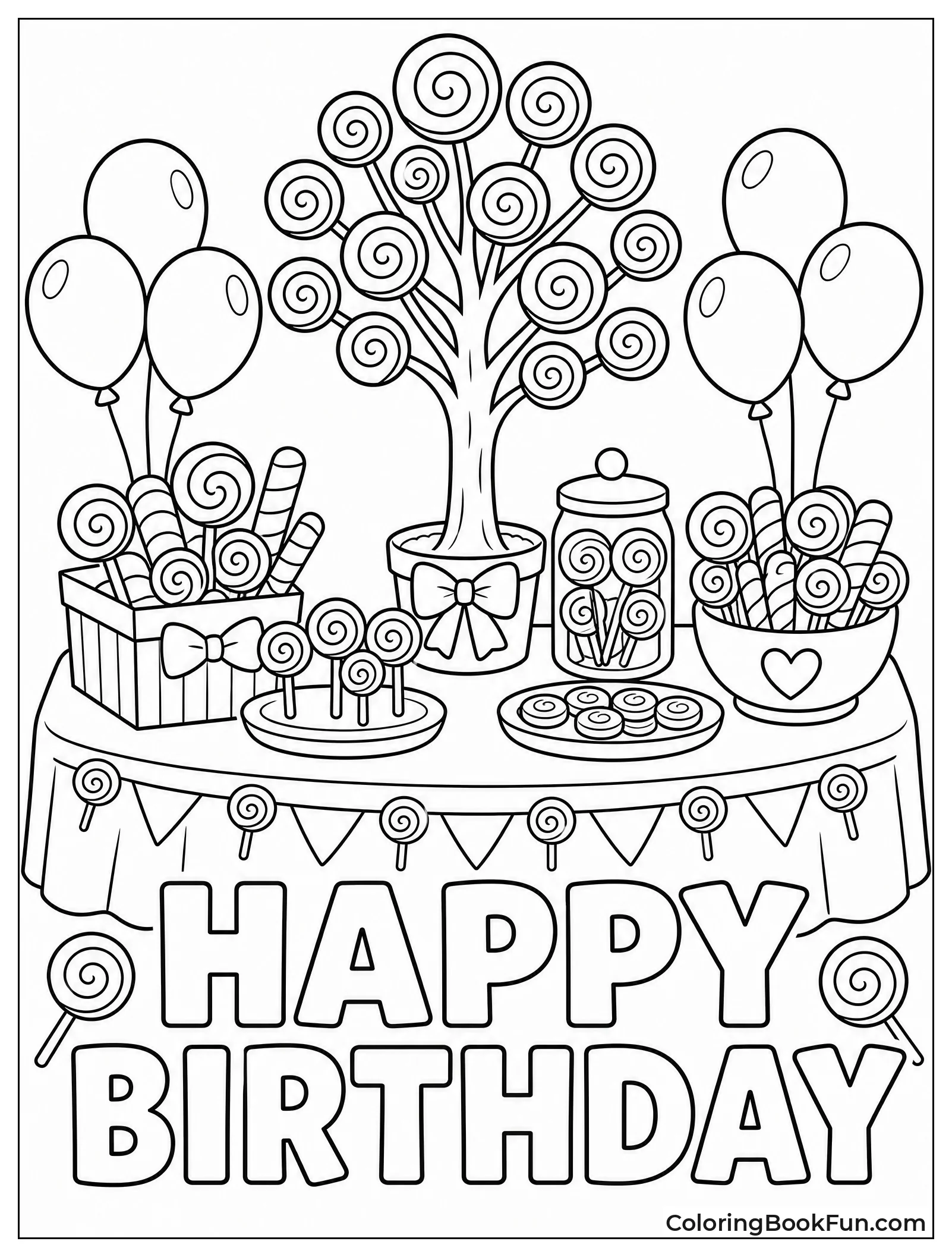 Lollipops at a Birthday Party Table