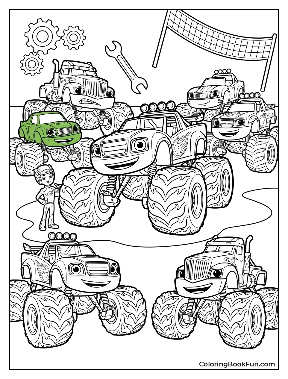 Monster Trucks Pose for Picture