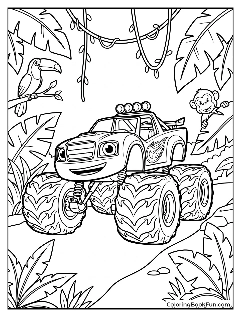 Blaze Explores Lush Jungle
