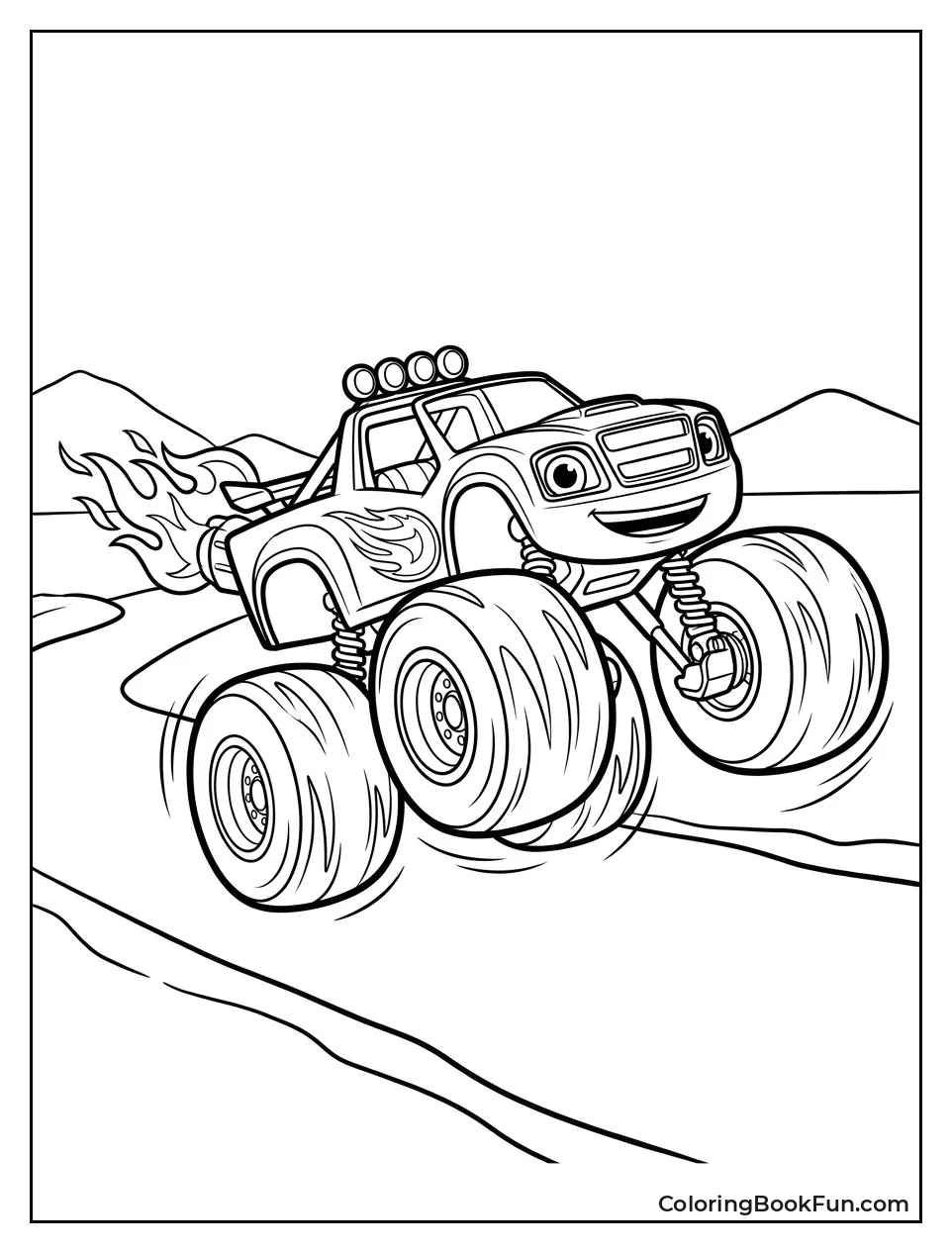 Blaze Spins Wheels Ready to Race