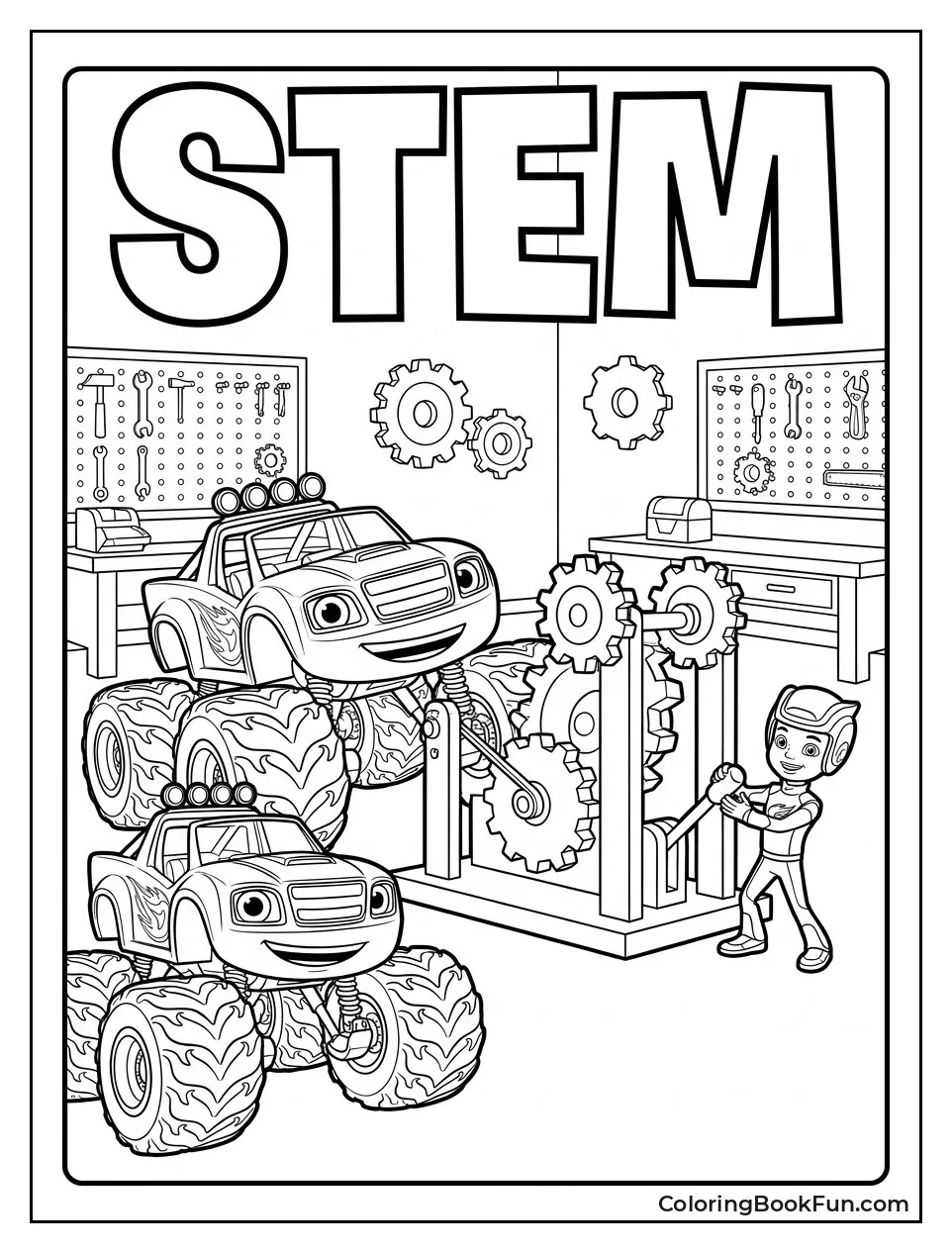 Friends Experiment with Gears and Levers