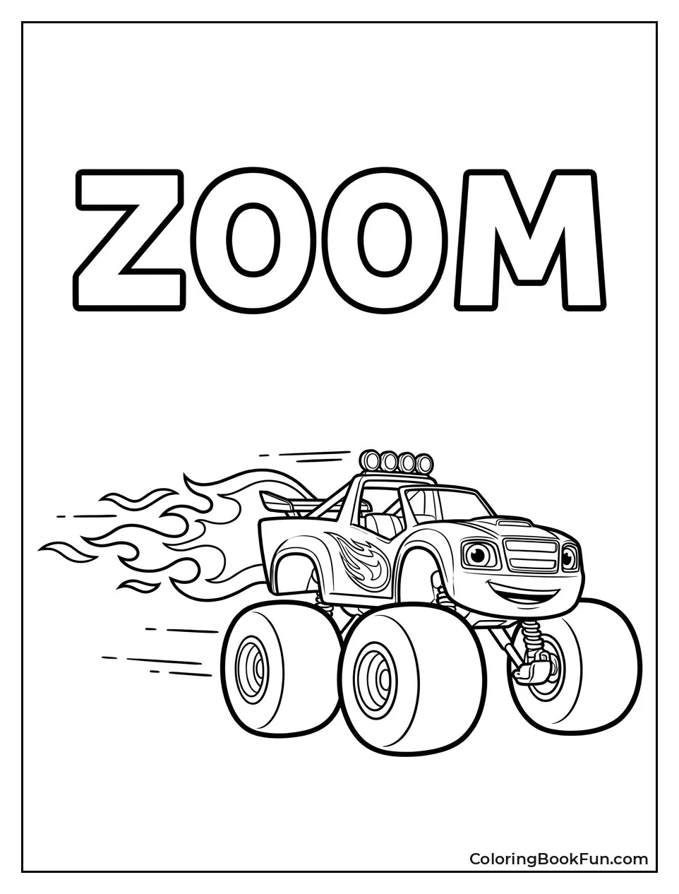 Blaze Zooms Leaving Flame Trails