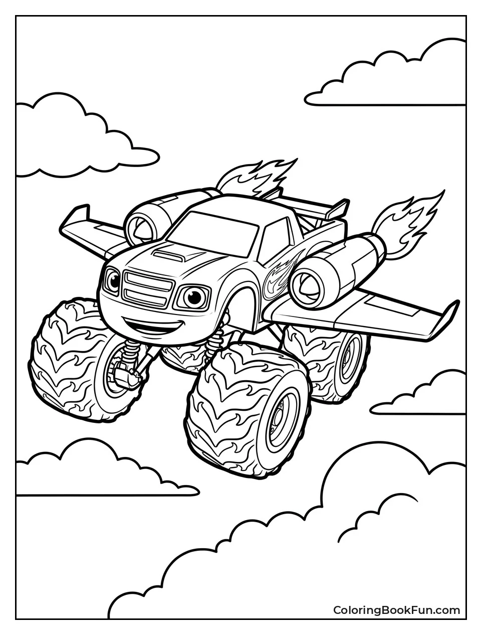 Blaze Flies as Jet Plane