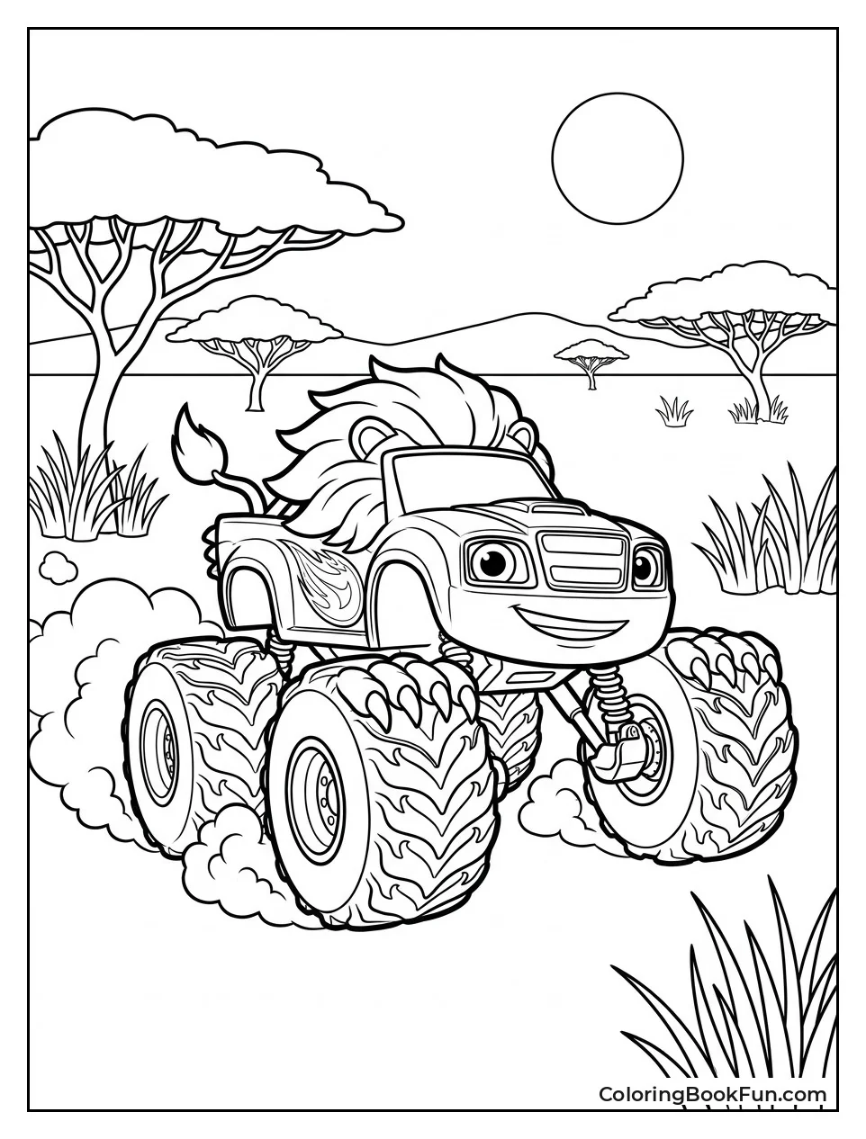 Blaze Drives Through Wild Safari
