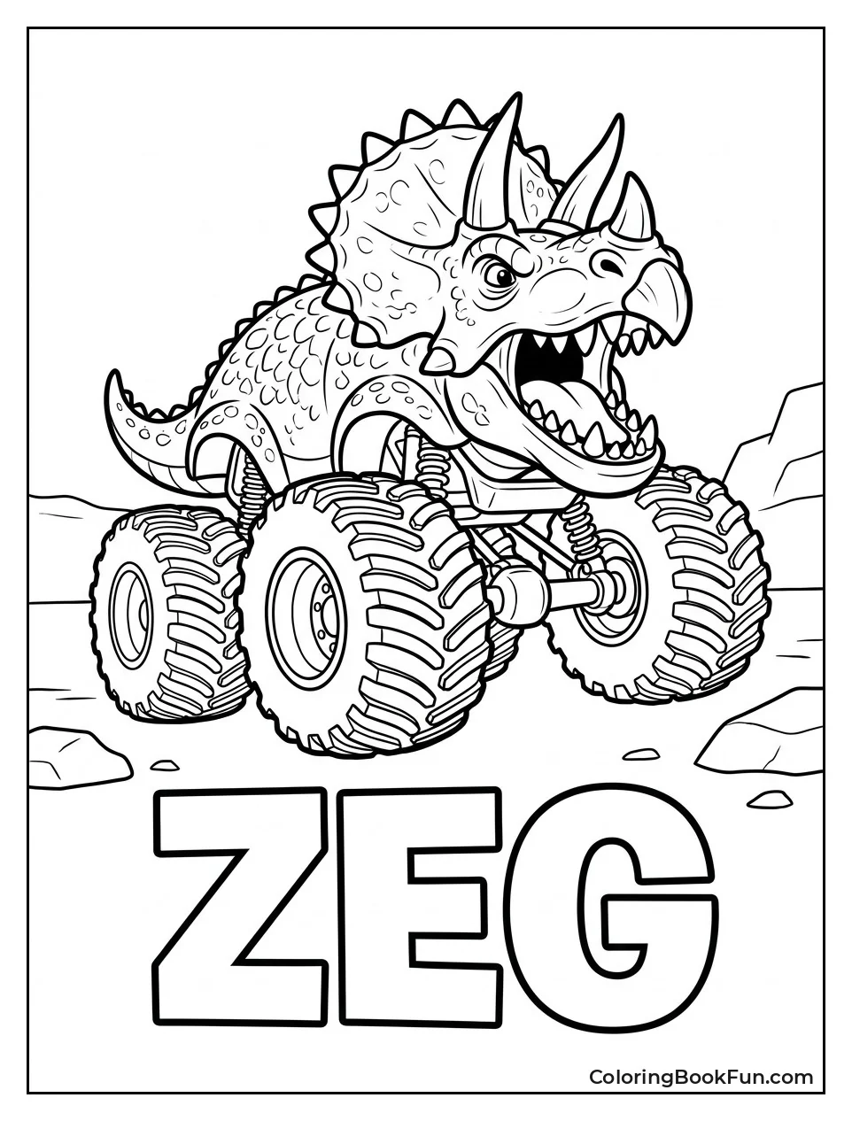 Zeg Roars with Dinosaur Features