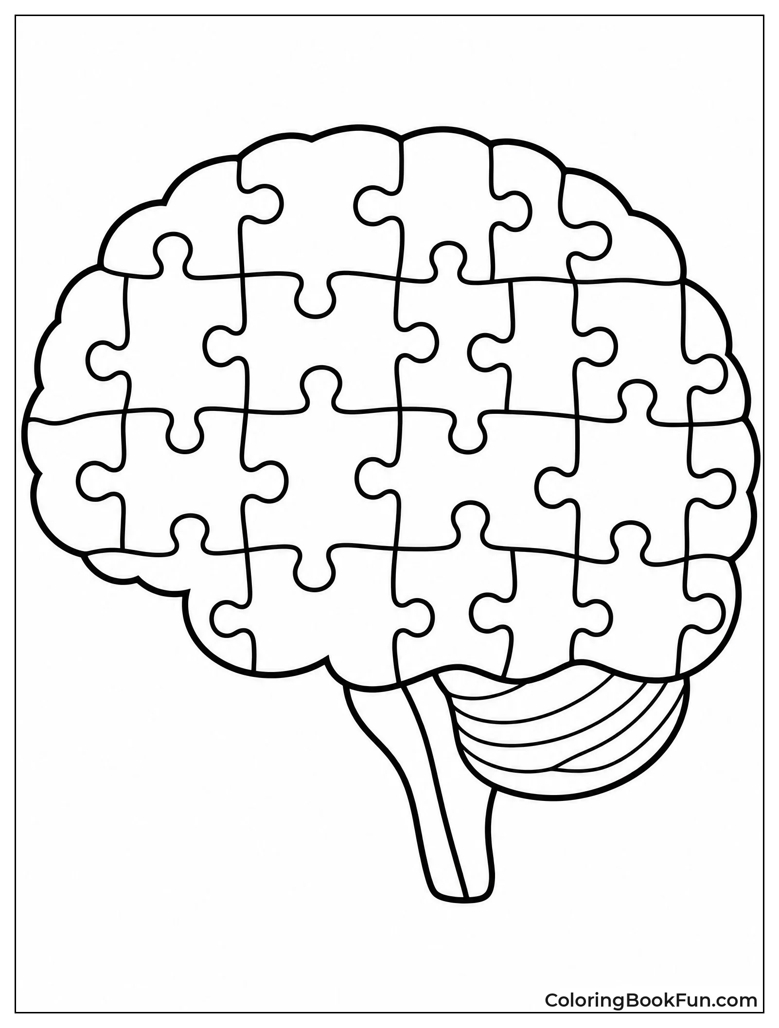 Brain Made of Puzzle Pieces