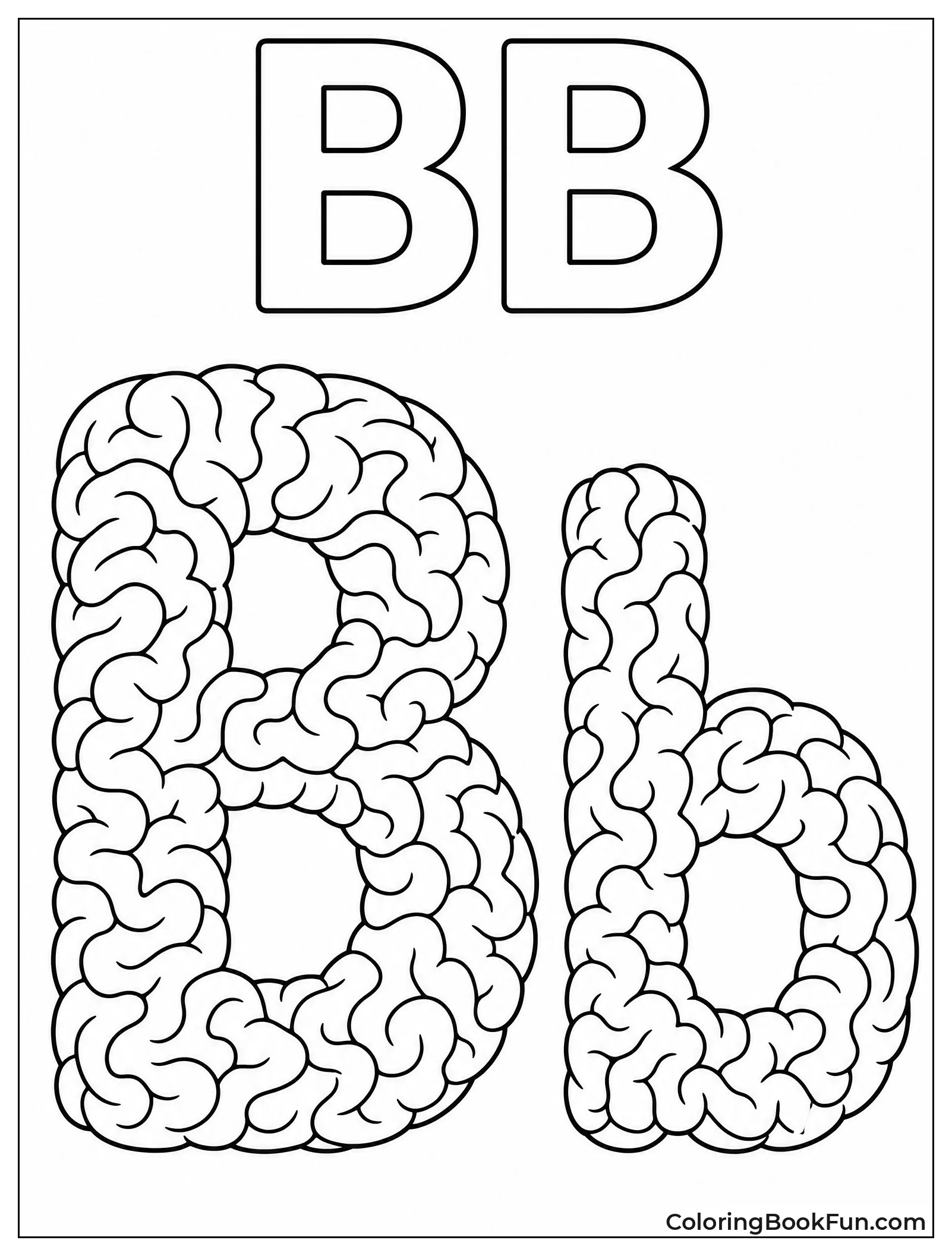Upper and Lowercase Brain Letters