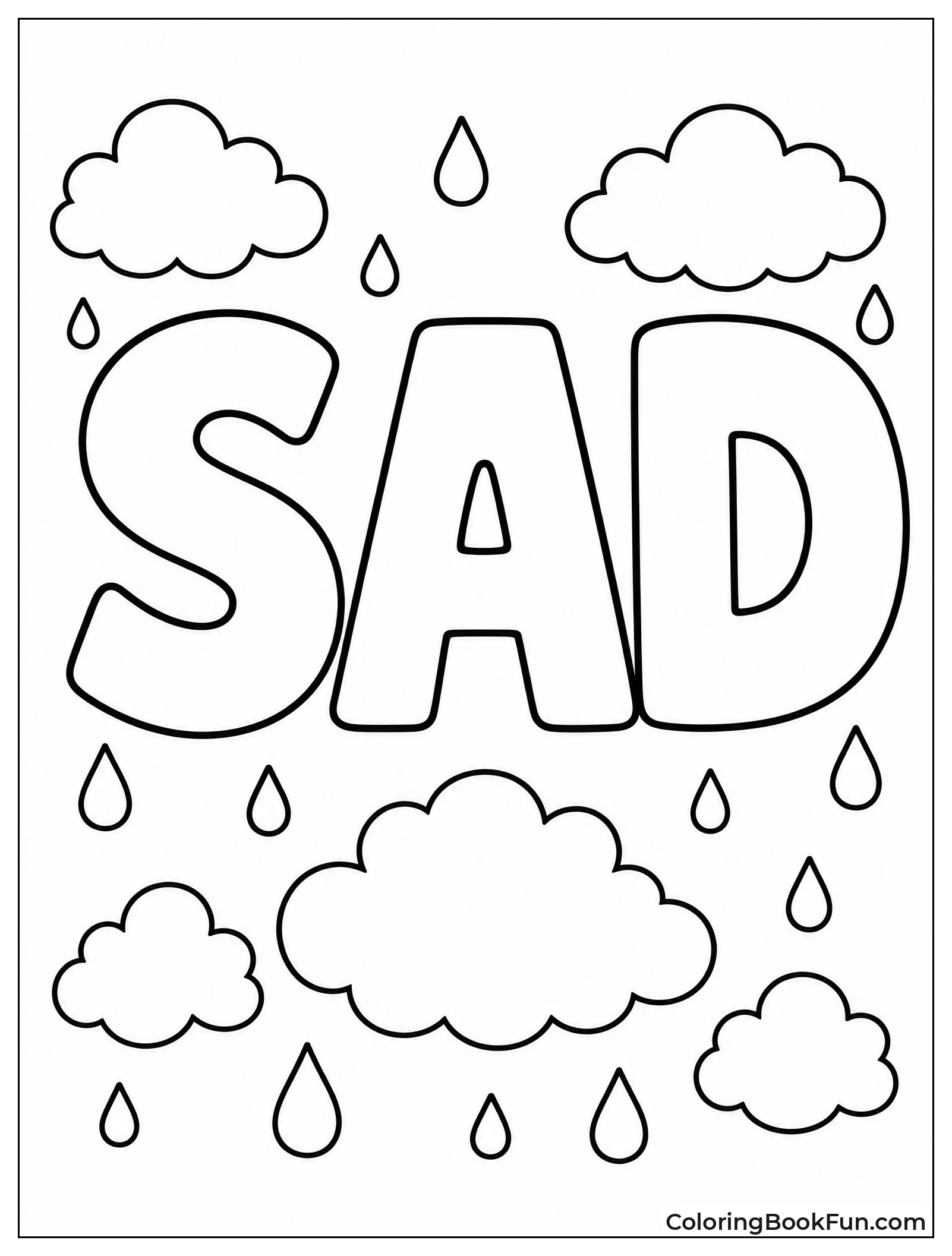 Bubble Letters for Sad