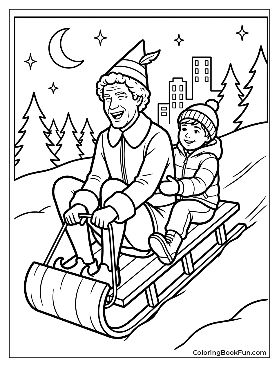 Buddy Sledding with Michael