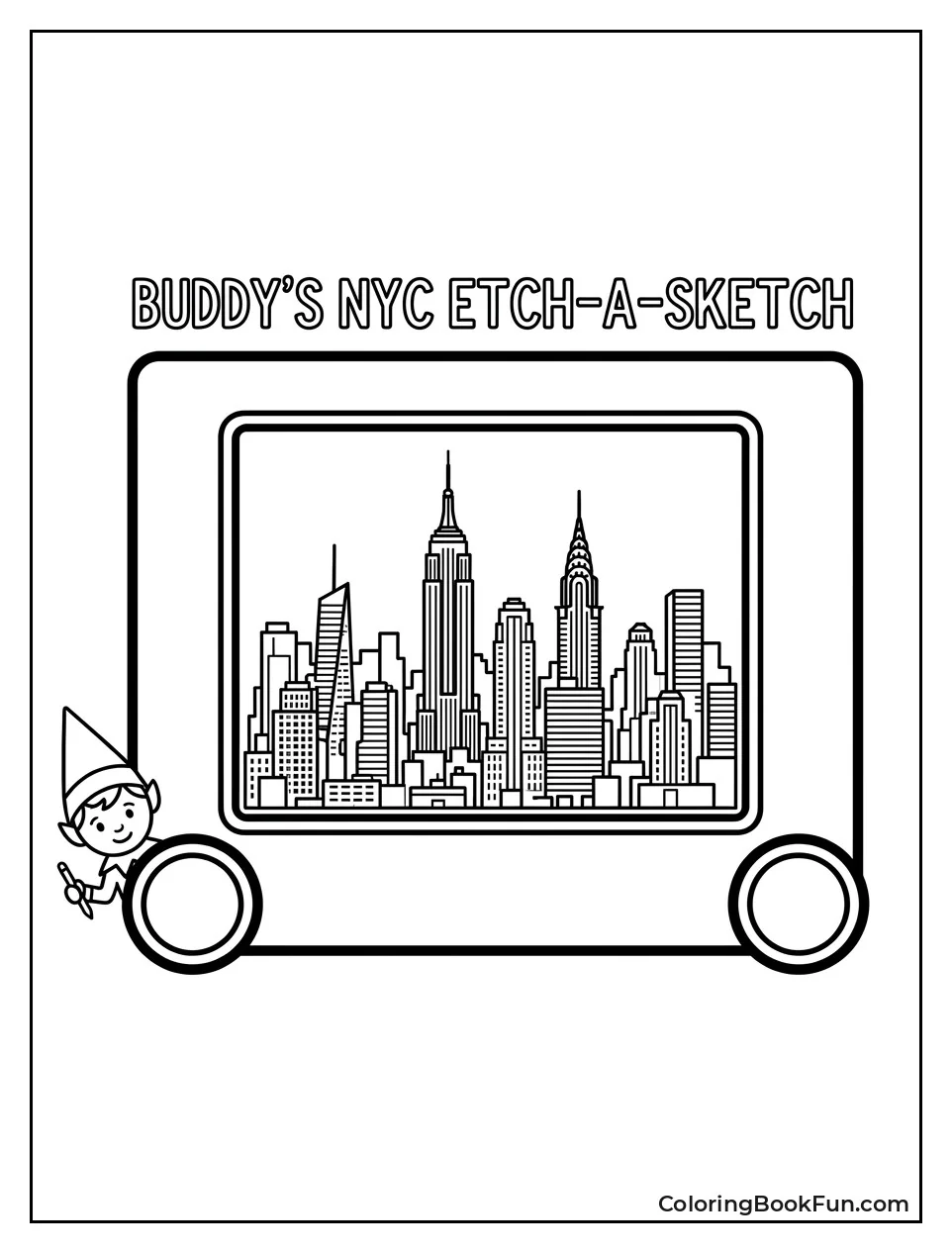 Etch a Sketch of New York City