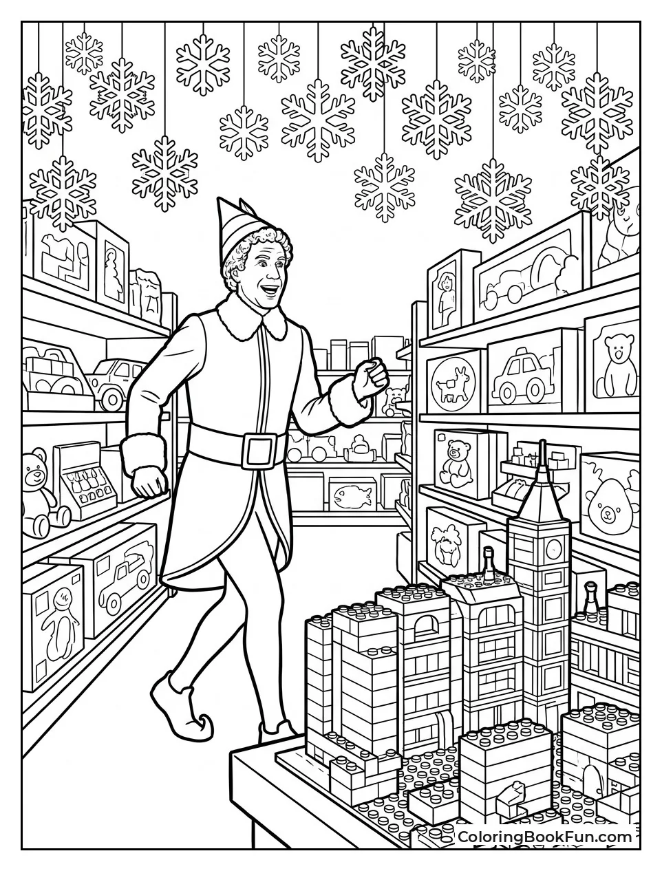 Buddy in Decorated Gimbels Store