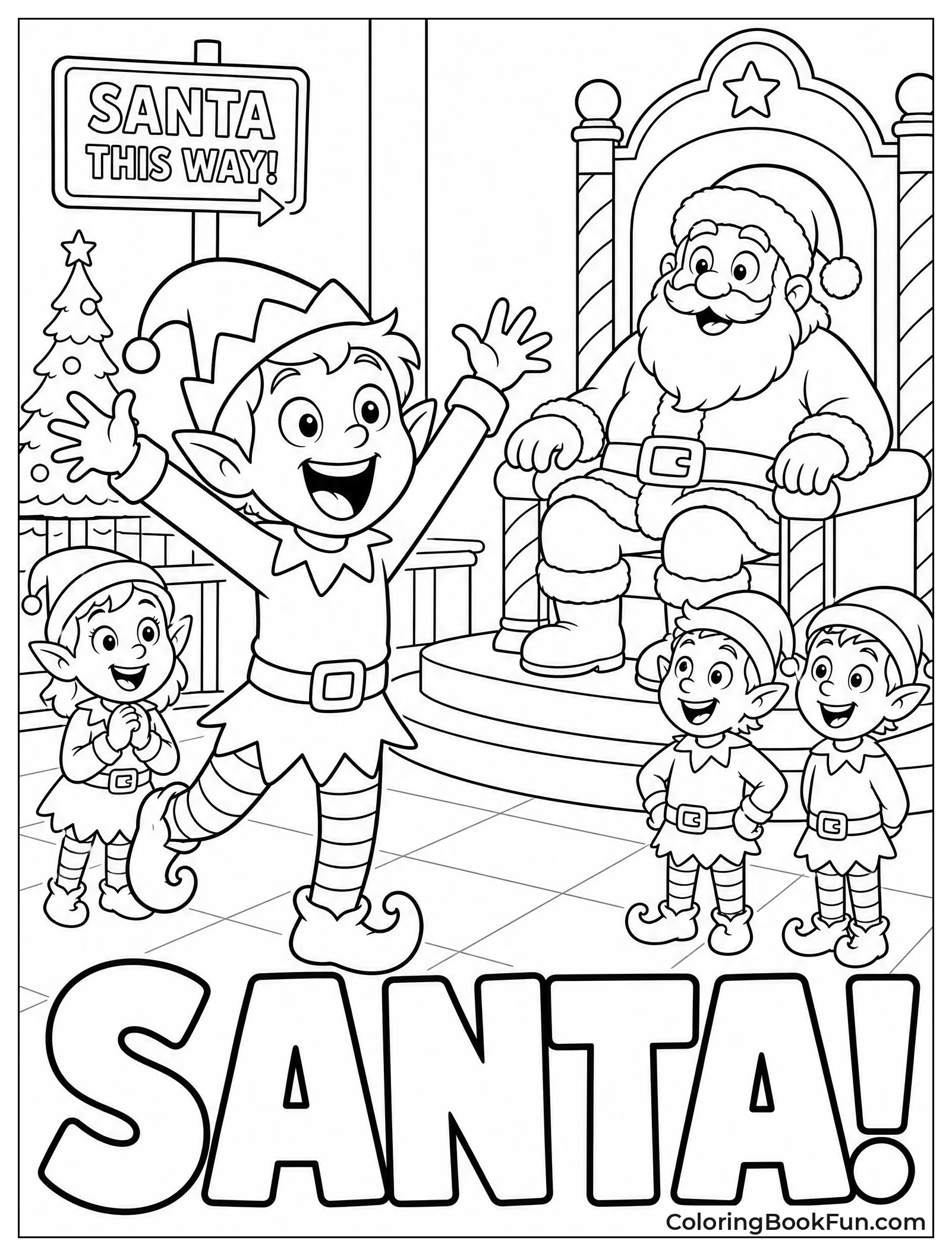 Buddy Meeting Santa at Mall