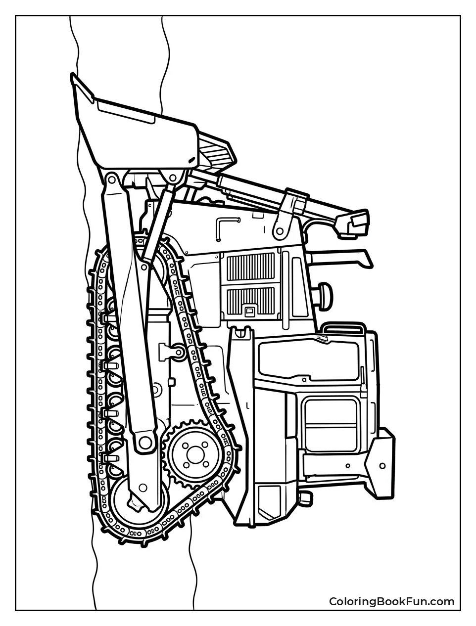 Side View of Caterpillar Bulldozer