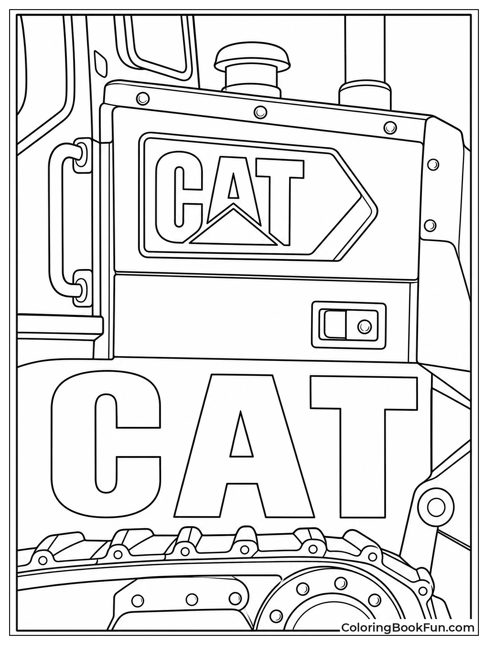 Caterpillar Logo on Bulldozer Side