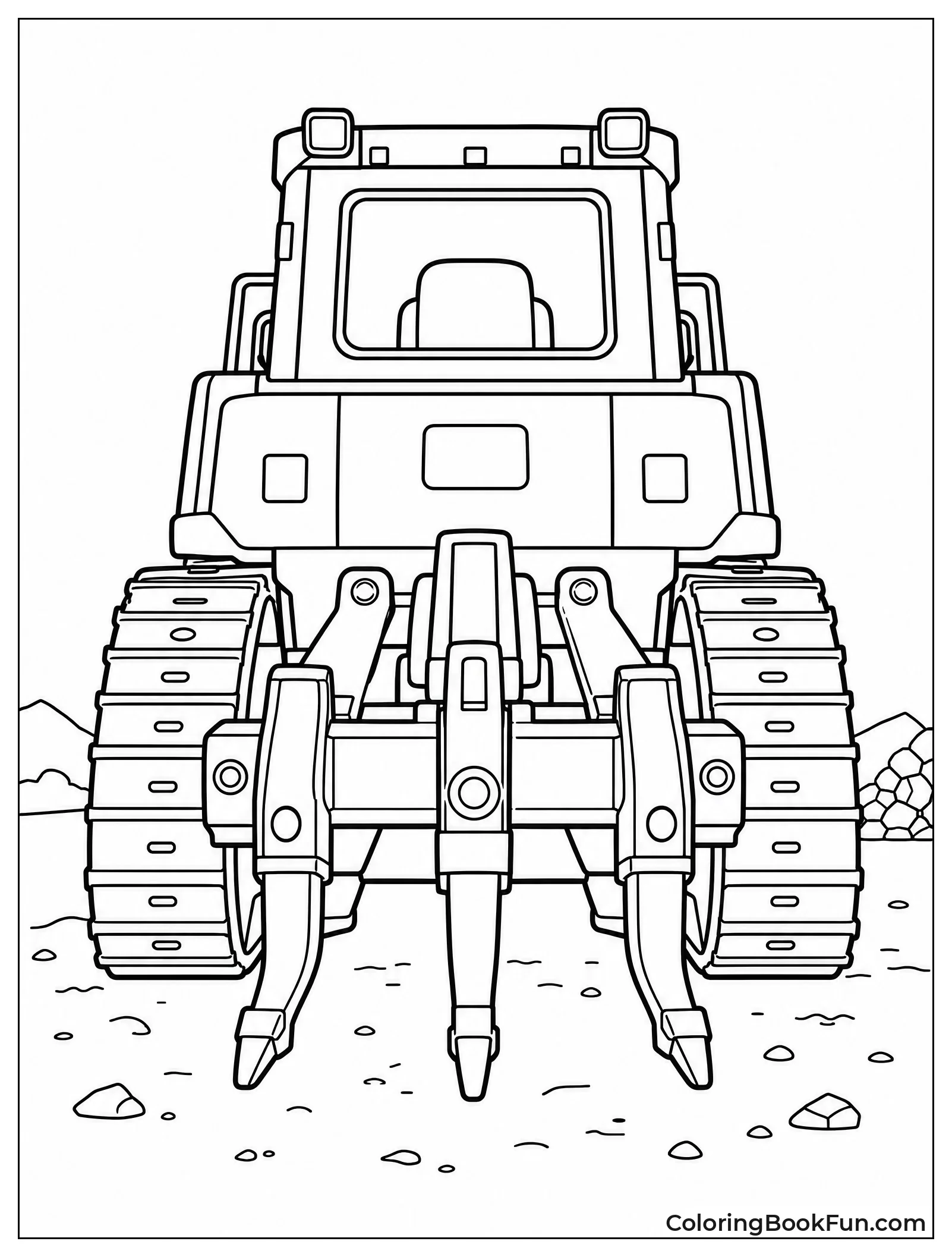 Bulldozer Using Rear Ripper Tool