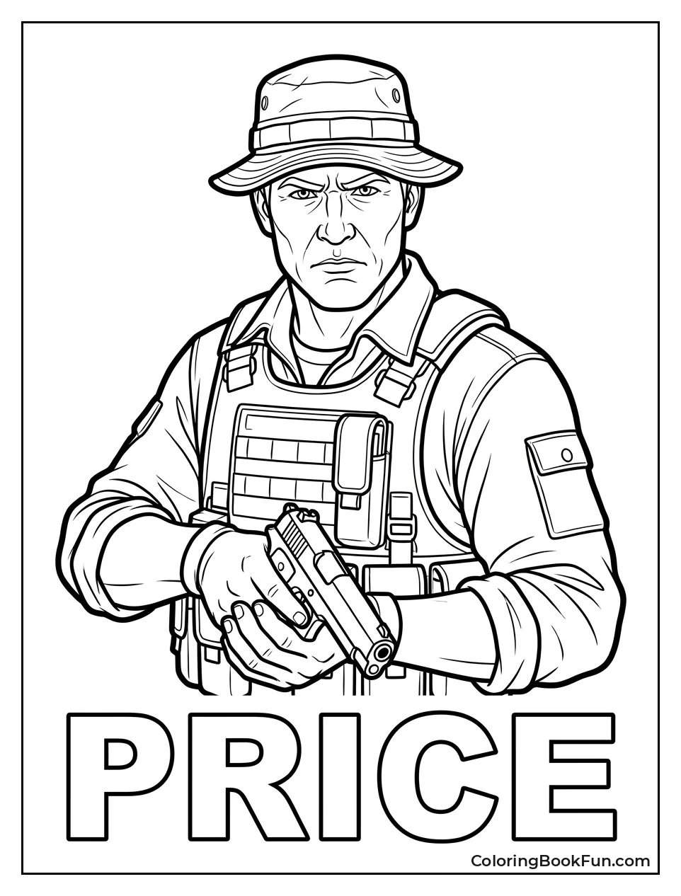 Captain Price Holding Pistol