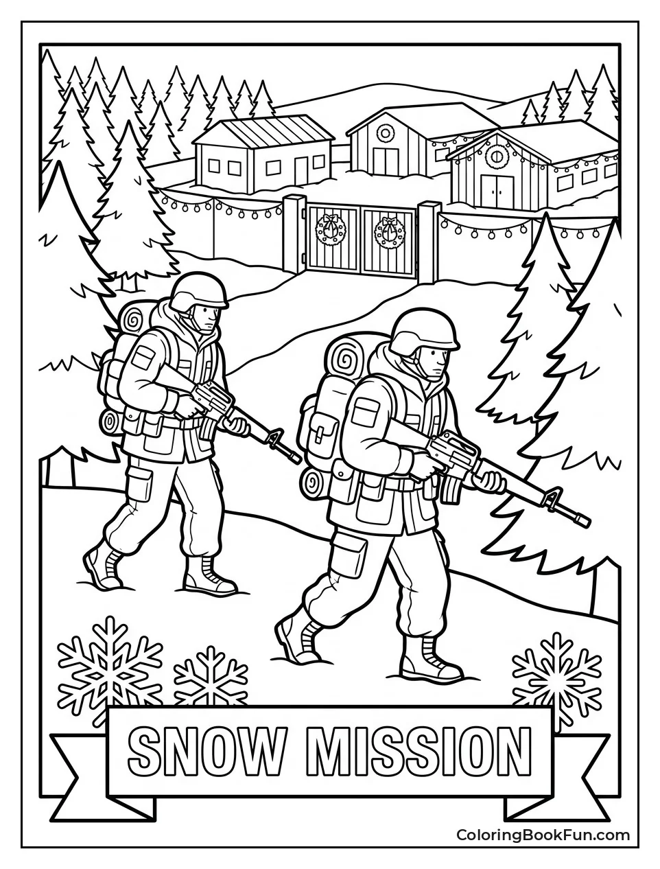 Soldiers in Snowy Mission