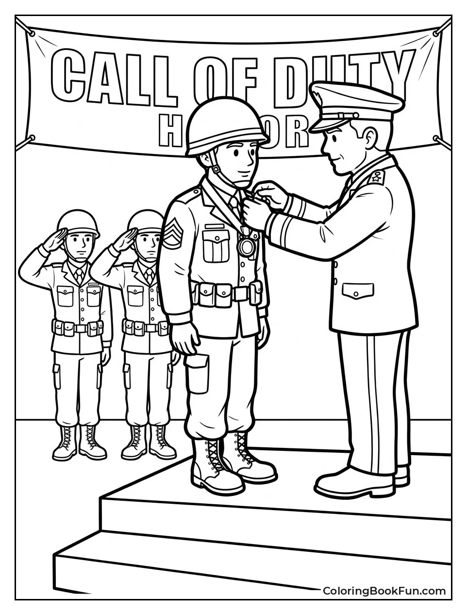 Soldier Receiving Medal