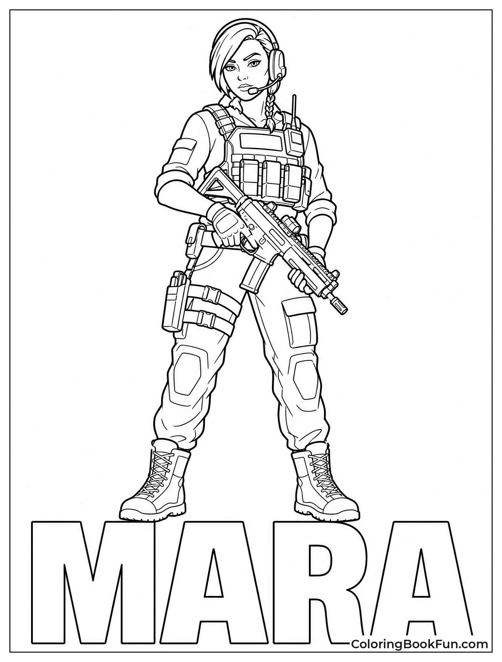 Mara Posing with Gun