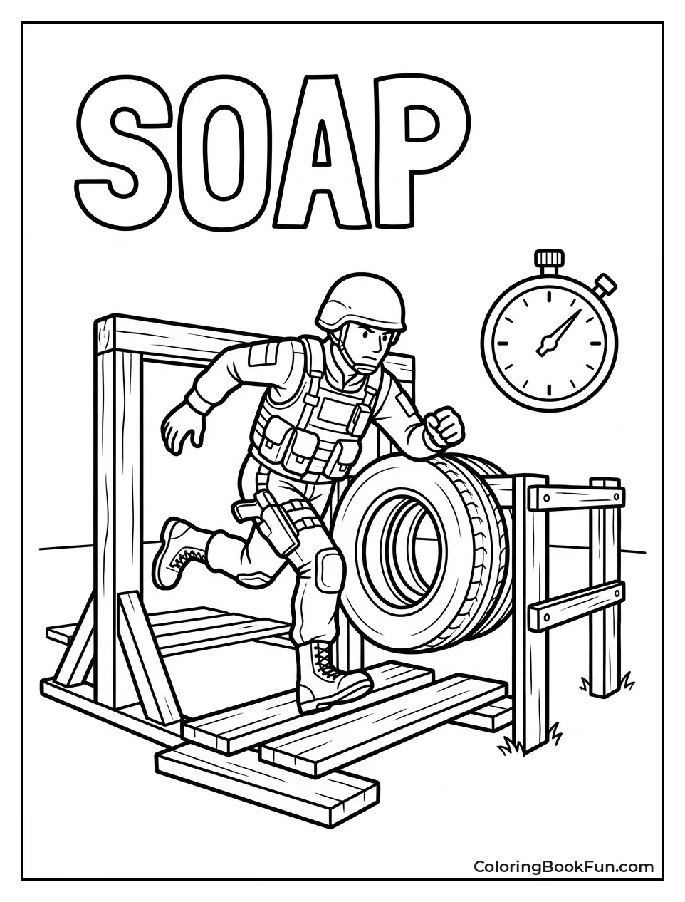 Soap Running Obstacle Course
