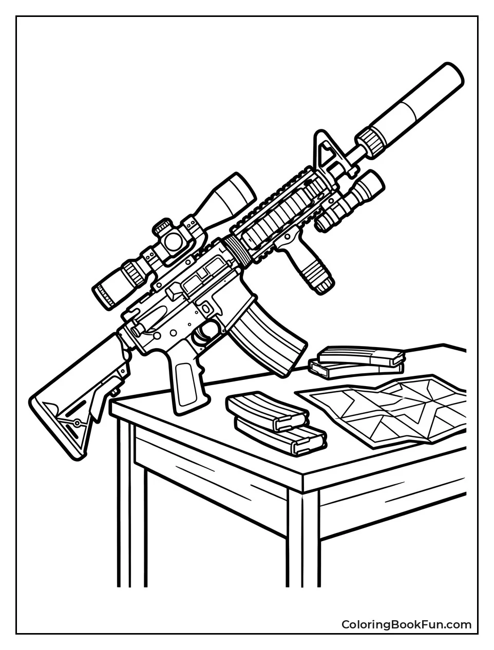 Rifle with Attachments